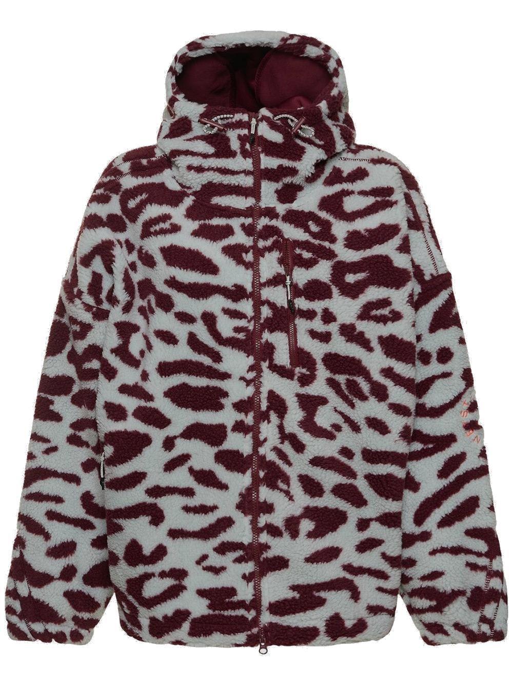 Leopard Printed Fleece Jacket