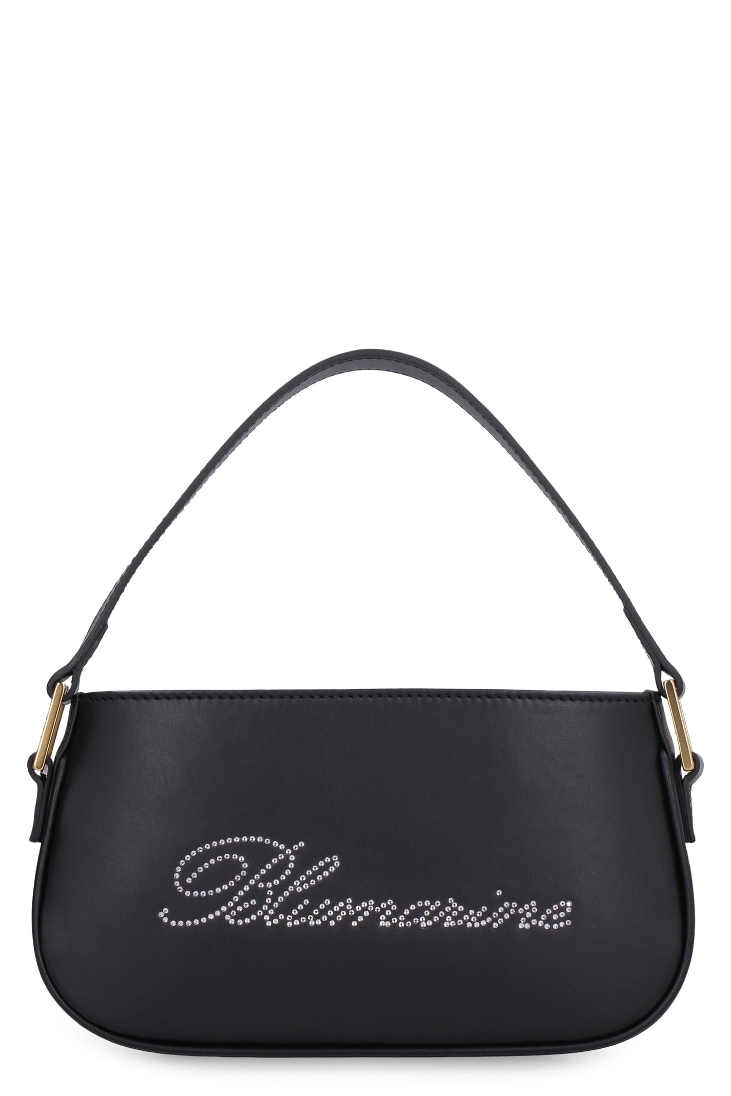 Blumarine Logo Print Leather Handbag