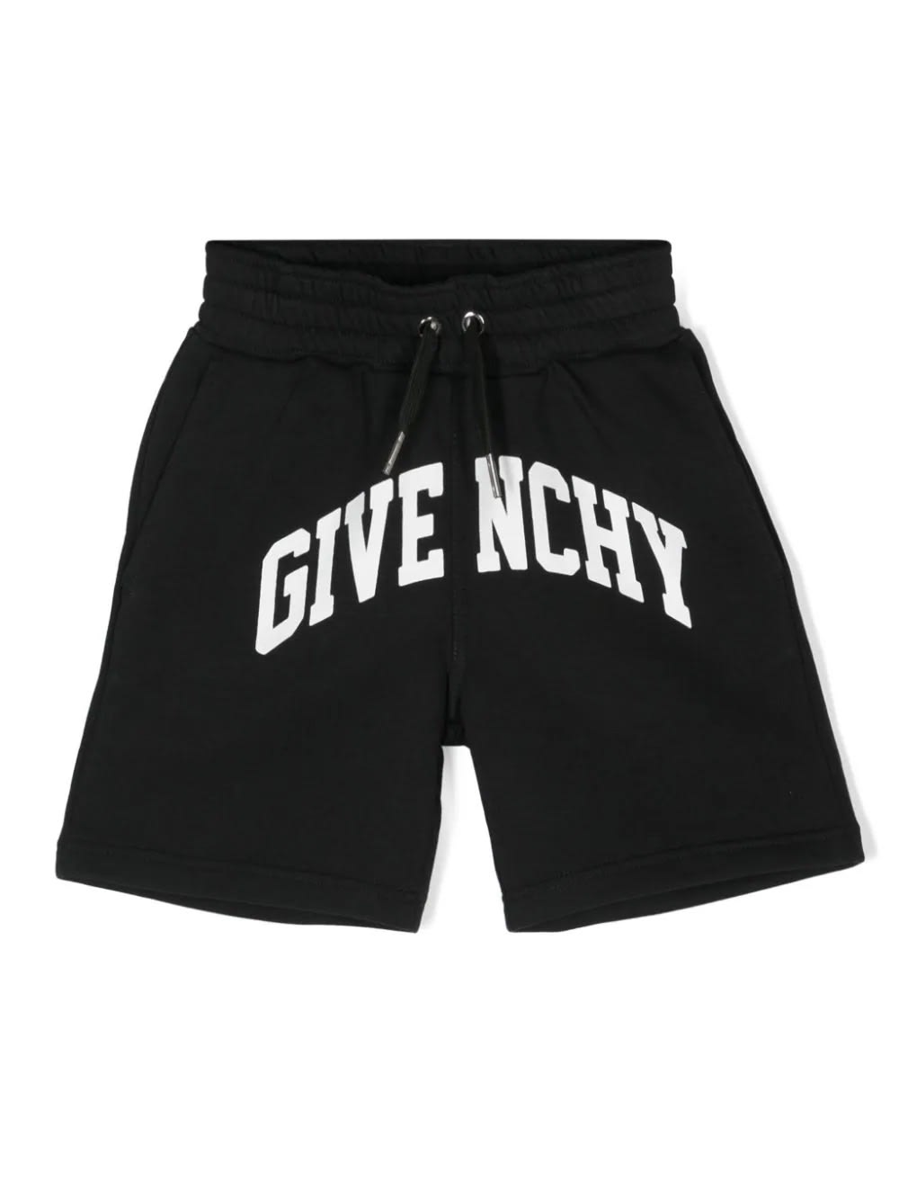 Shop Givenchy Black Shorts With Arched Logo