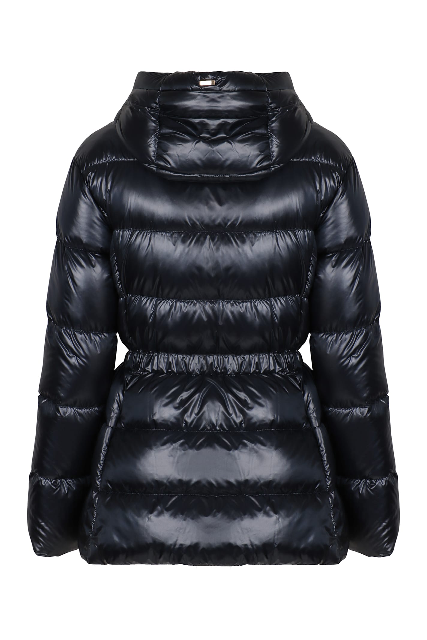 Herno Hooded Long Sleeve Quilted Down Jacket In Multi