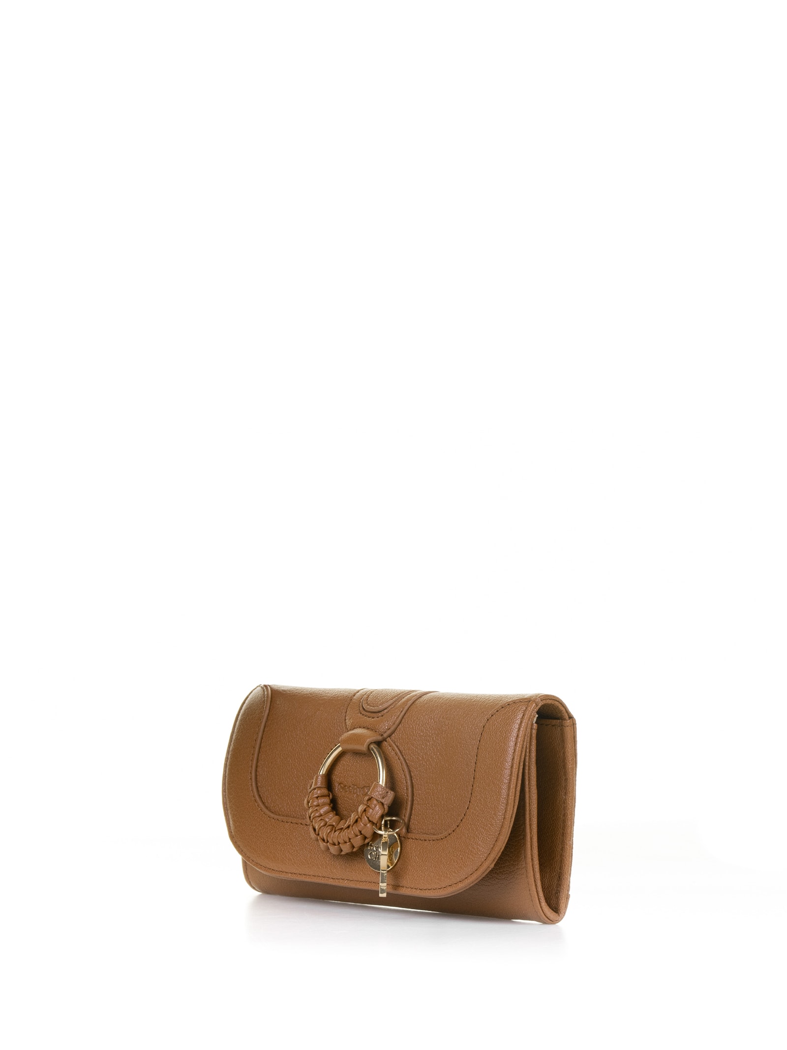 Shop See By Chloé Hana Caramel Leather Wallet In Caramello