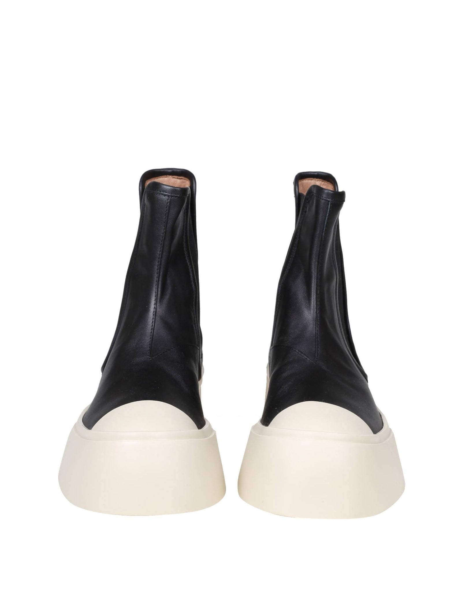 Shop Marni Chelsea Ankle Boots In Black Nappa