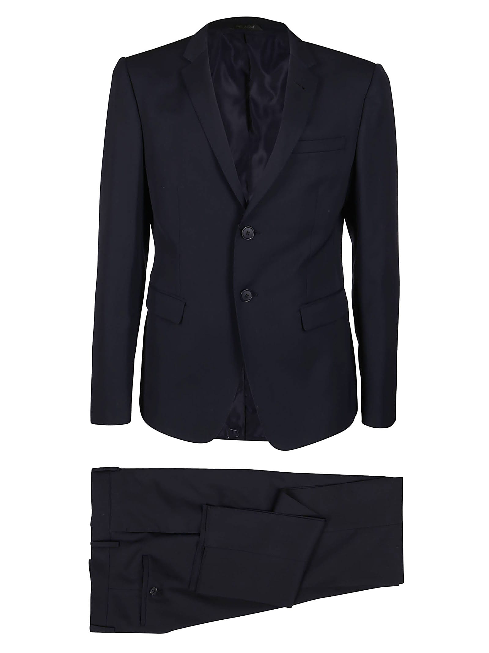 Giorgio Armani Navy Blue Wool Two-piece Suit