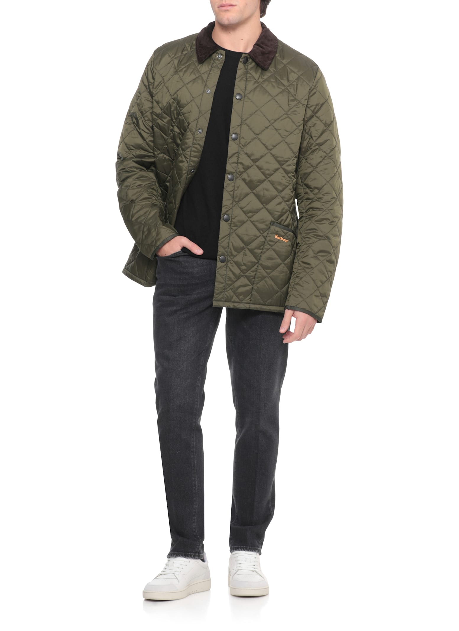 Barbour Heritage Liddesdale Quilted Jacket In Green