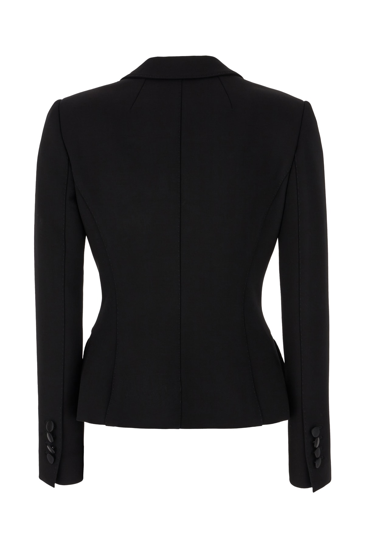 Shop Dolce & Gabbana Black Stretch Wool Blend Blazer