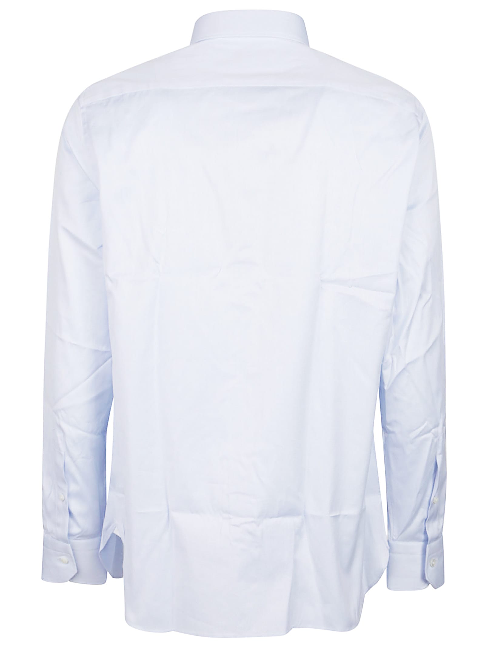 Zegna Micro Striped Trecapi Tailored Fit Long Sleeve Shirt