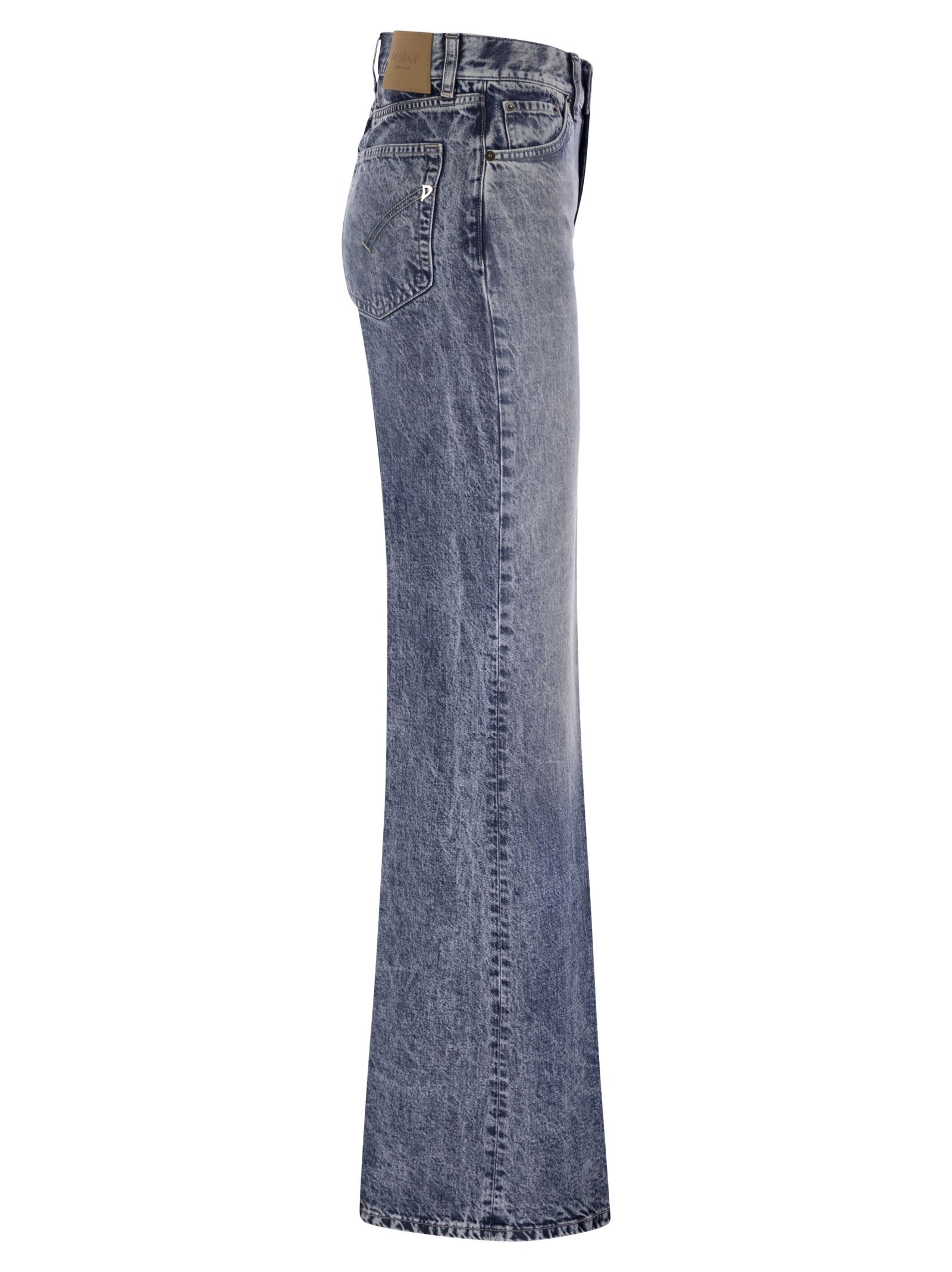 Dondup Amber - Wide-leg Jeans In Medium Denim