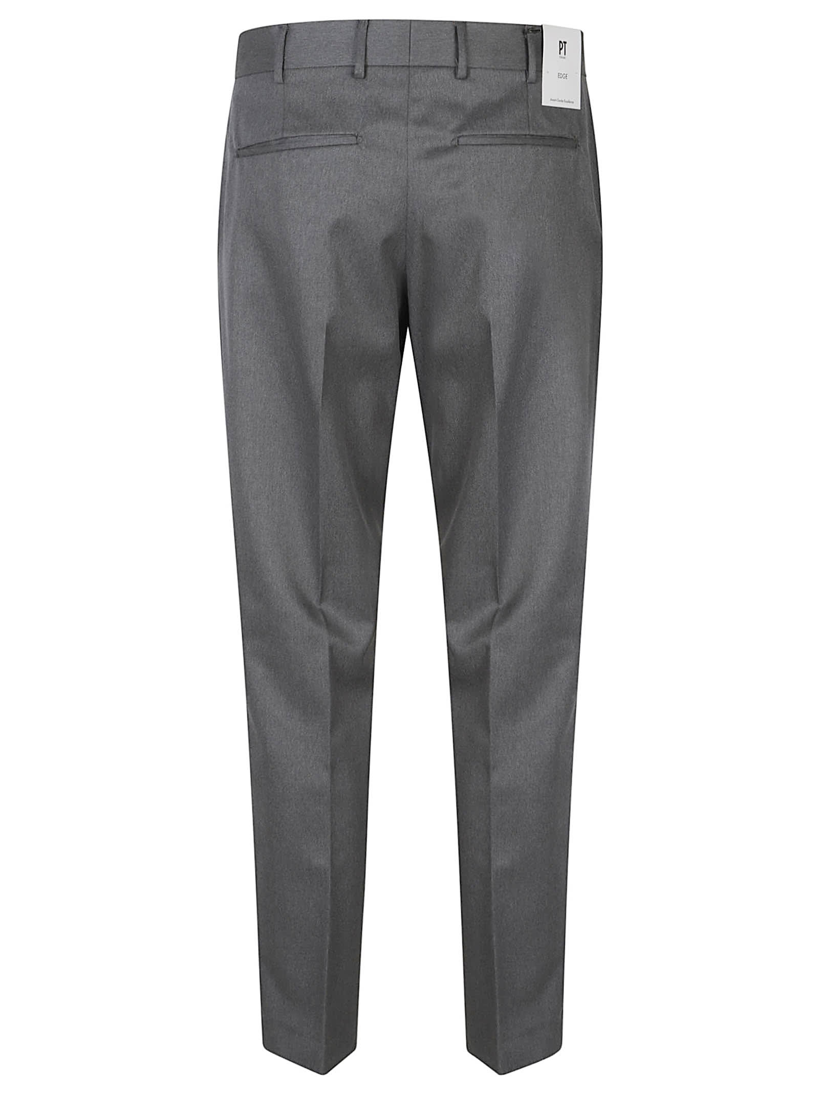 Pt Torino Rebel Flat Front Pant In Gray