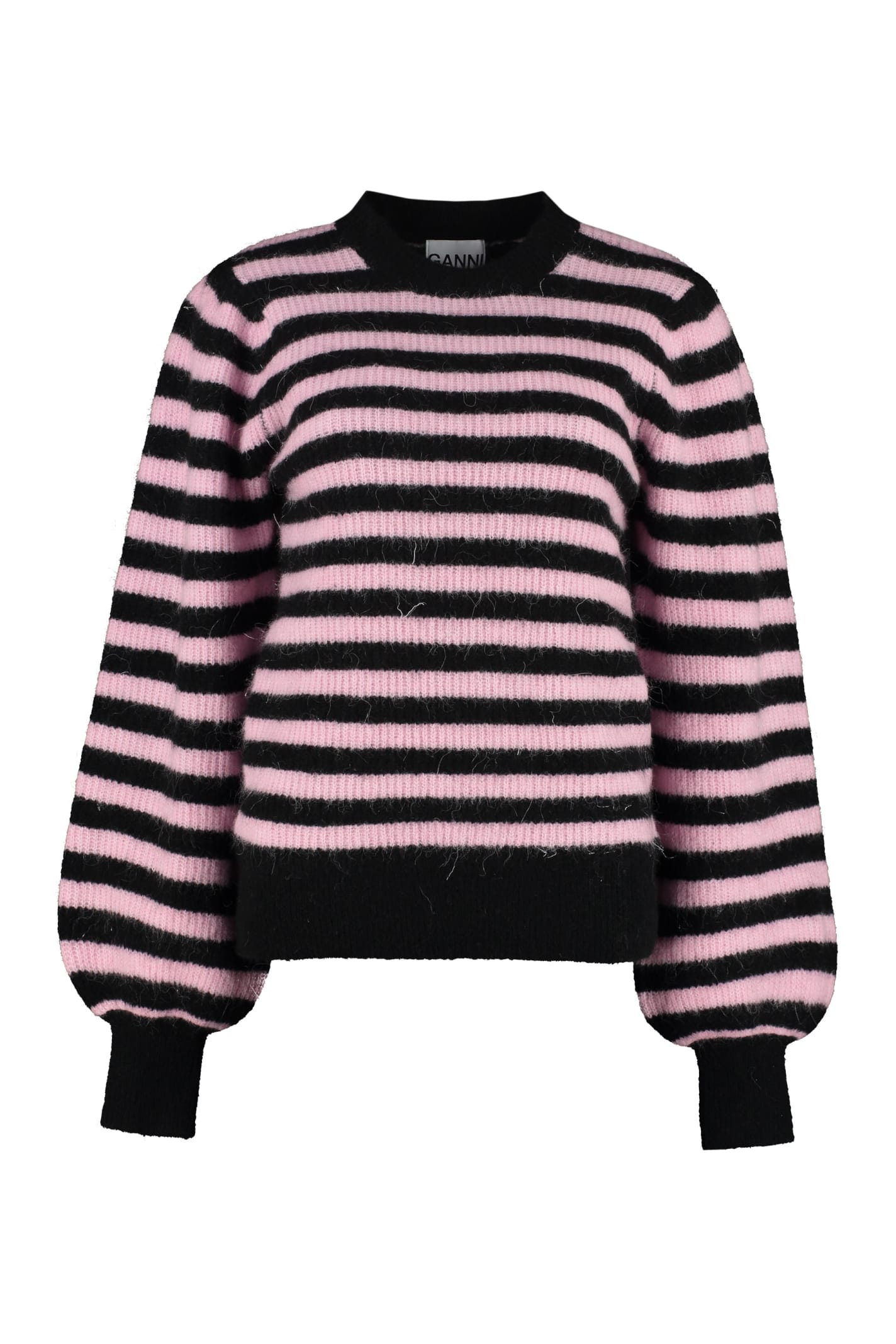 Ganni Striped Crew-neck Sweater