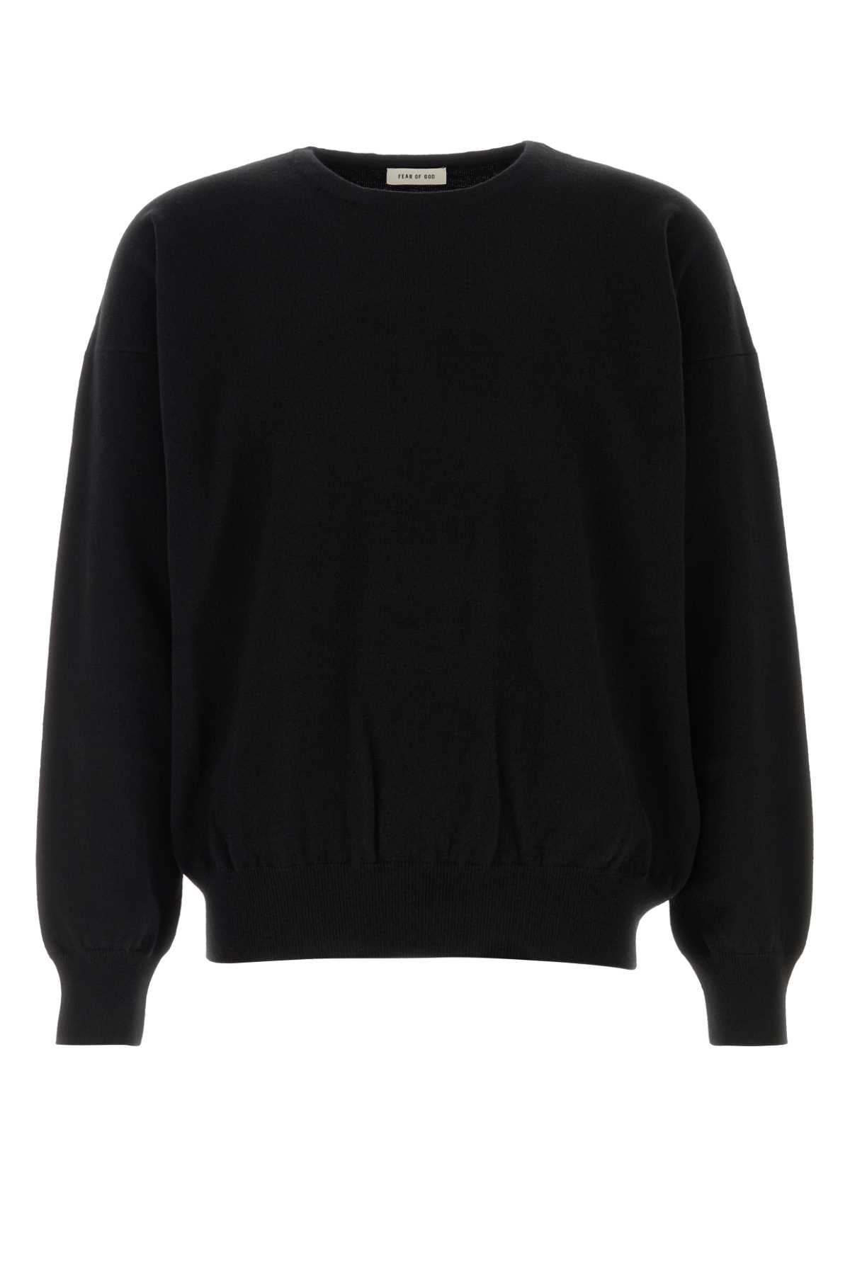 Fear Of God Merino Wool Crewneck Sweater In Black