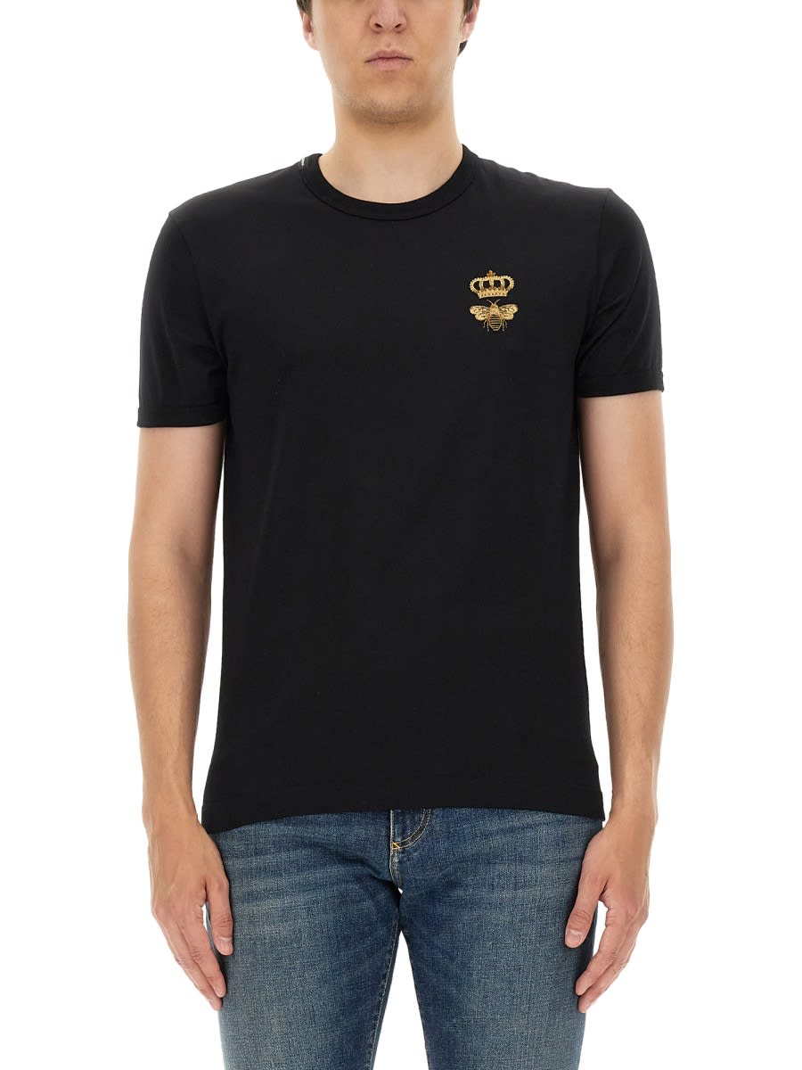 Shop Dolce & Gabbana Cotton T-shirt In Black