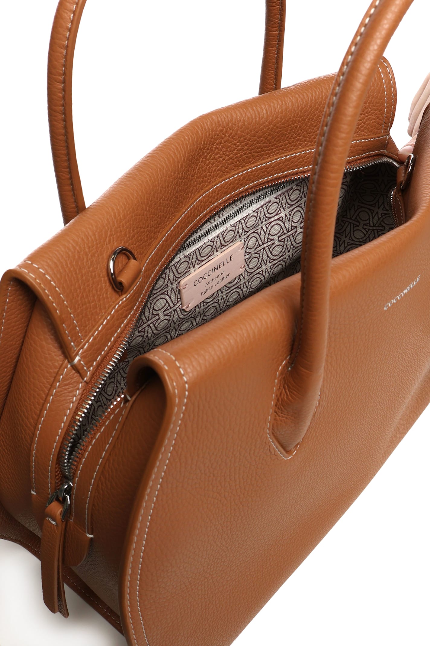Coccinelle Klichè Medium Top Handle Bag In Brown
