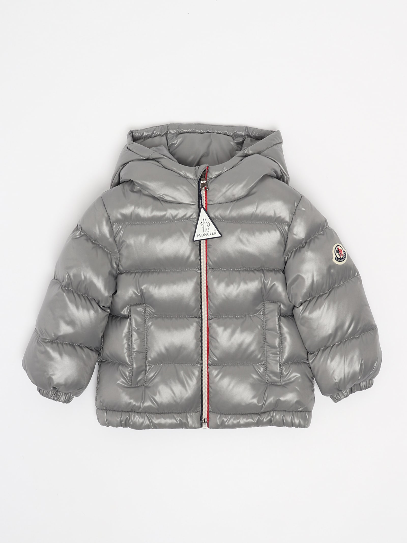 Shop Moncler New Aubert Down Jacket In Grigio