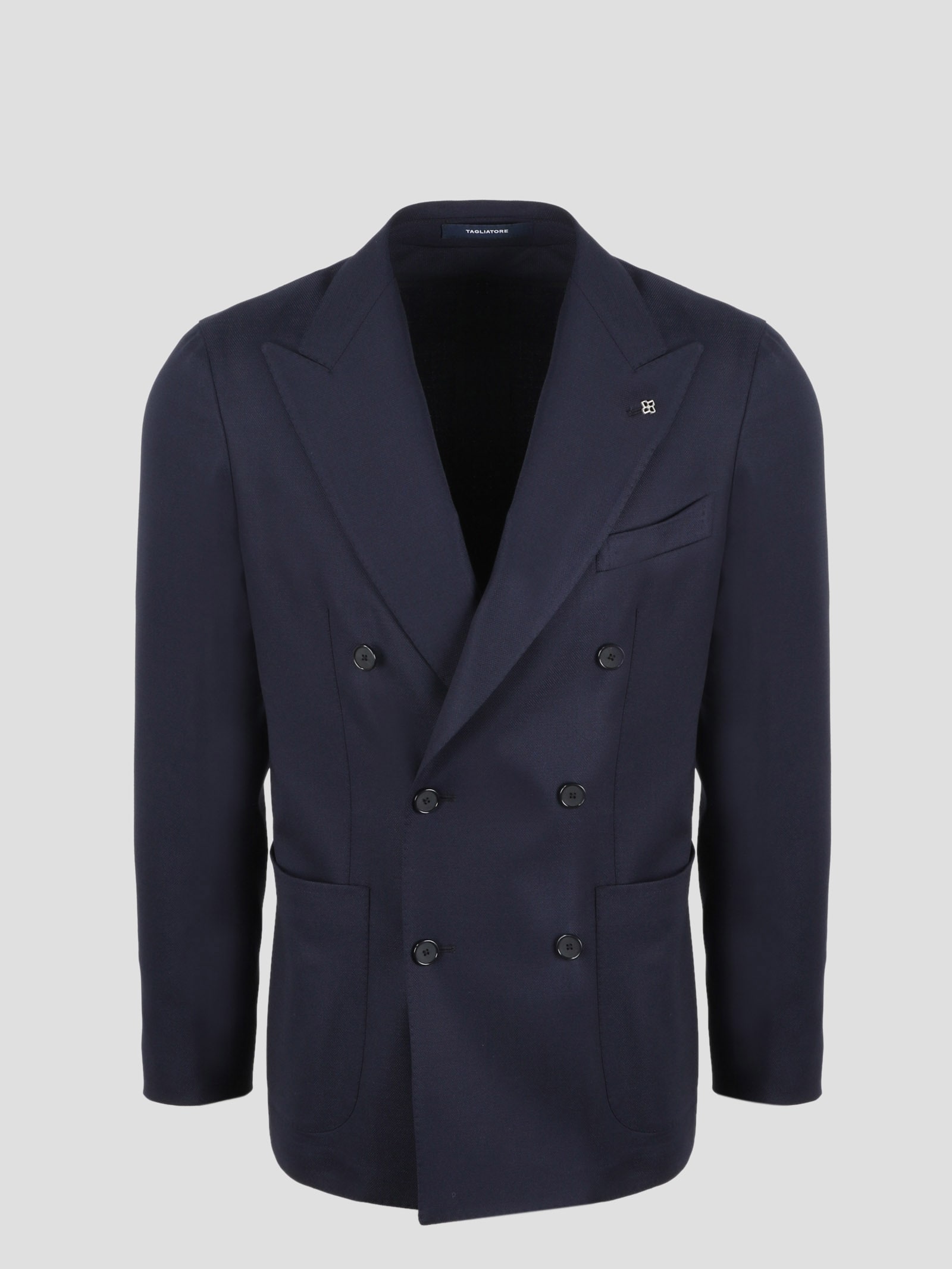 Tagliatore Double-breasted Blazer In Blue