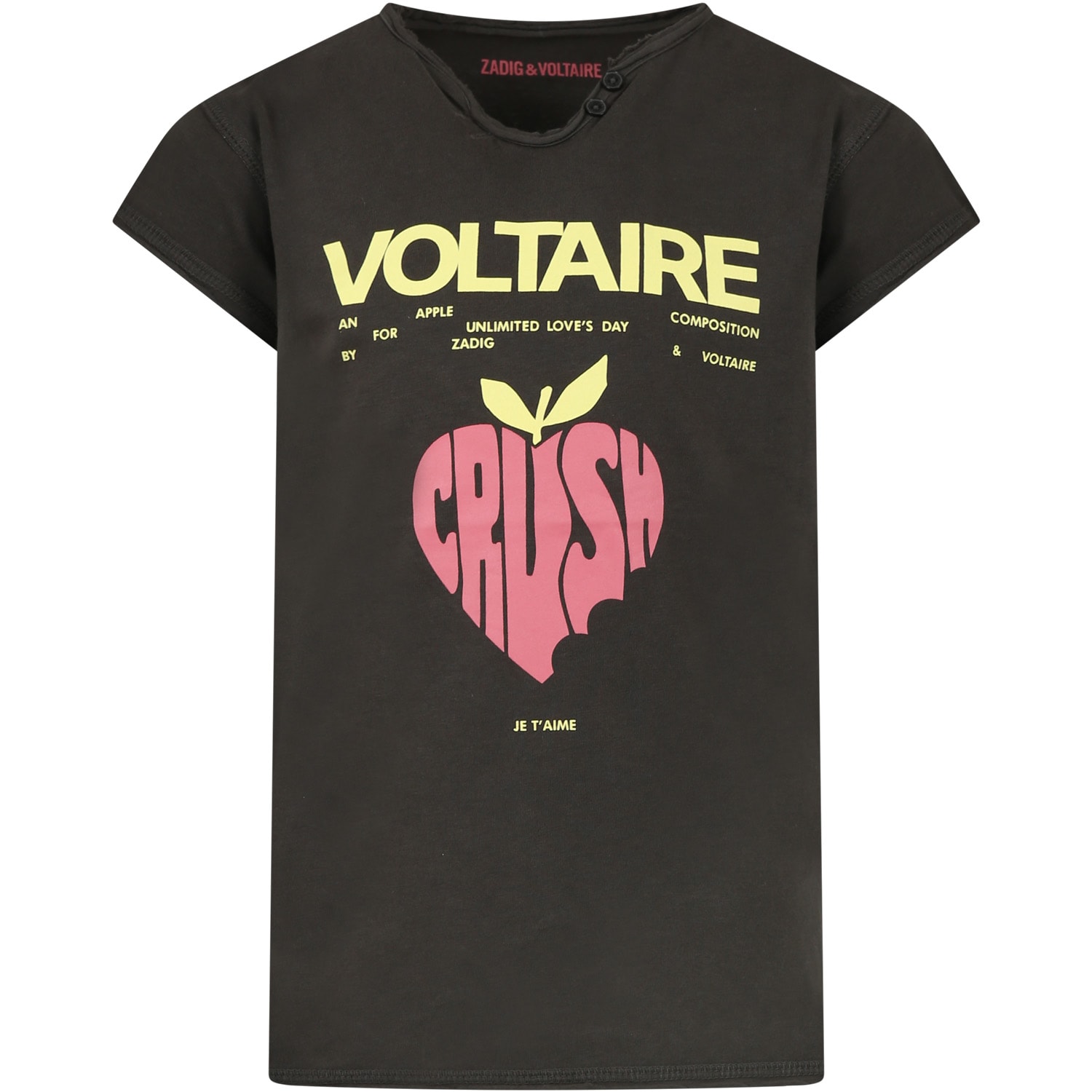 Shop Zadig &amp; Voltaire Green T-shirt For Girl With Logo