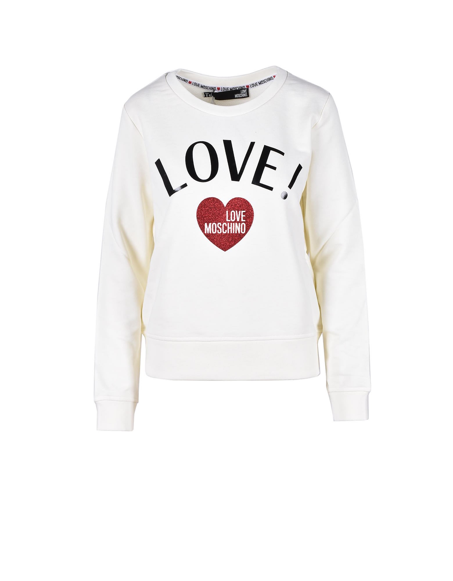 Love Moschino Womens Cream Sweatshirt