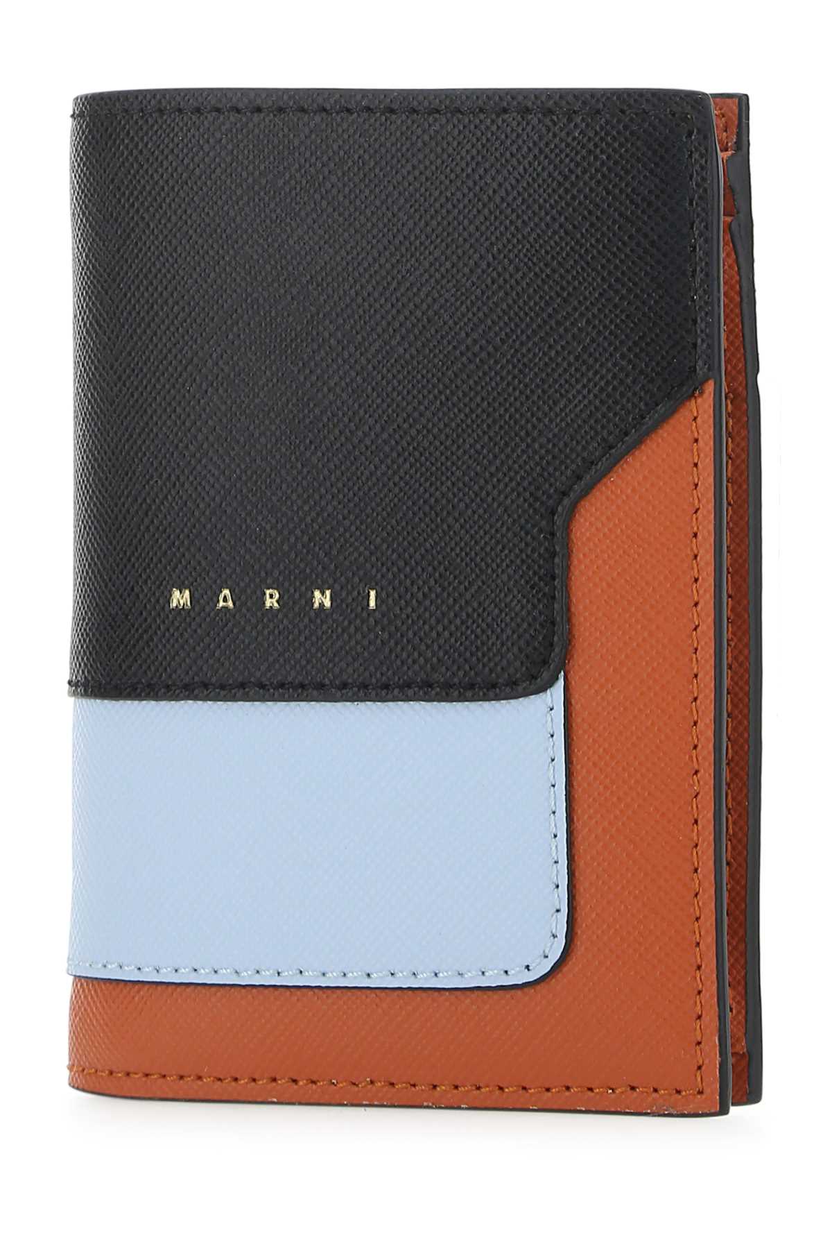 Shop Marni Multicolor Leather Wallet In Z586n