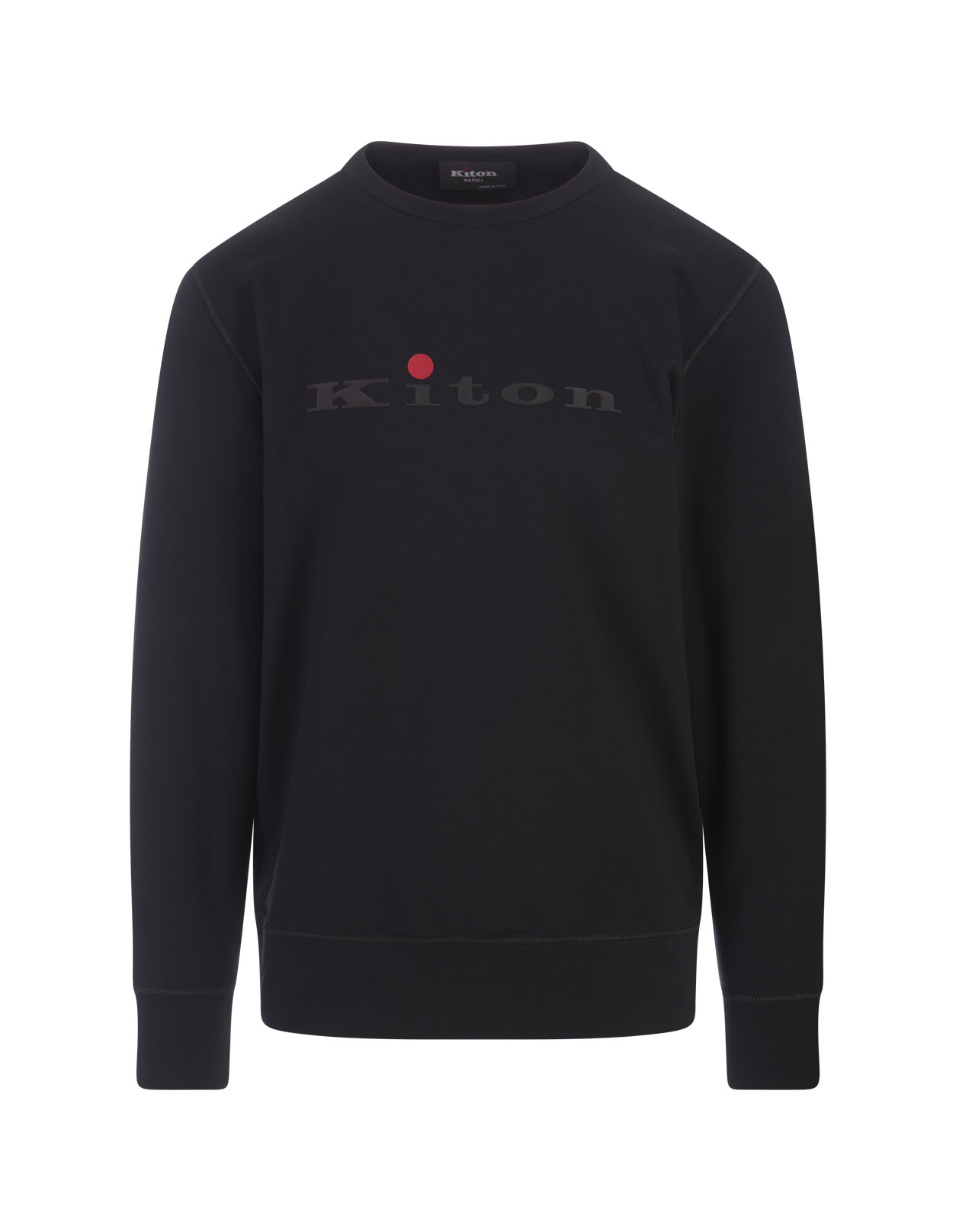 Black Crew Neck Sweatshirt With Logo