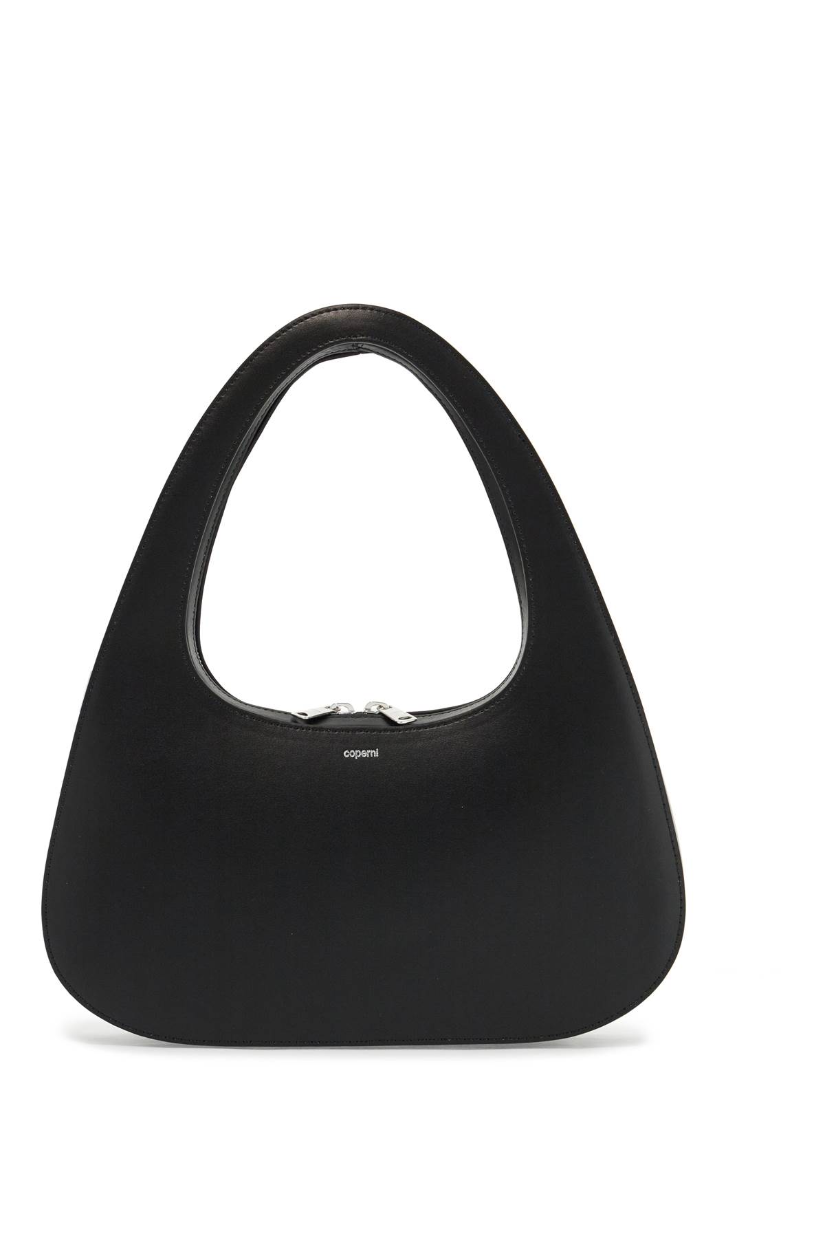 Shop Coperni Hobo Baguette Swipe In Black (black)