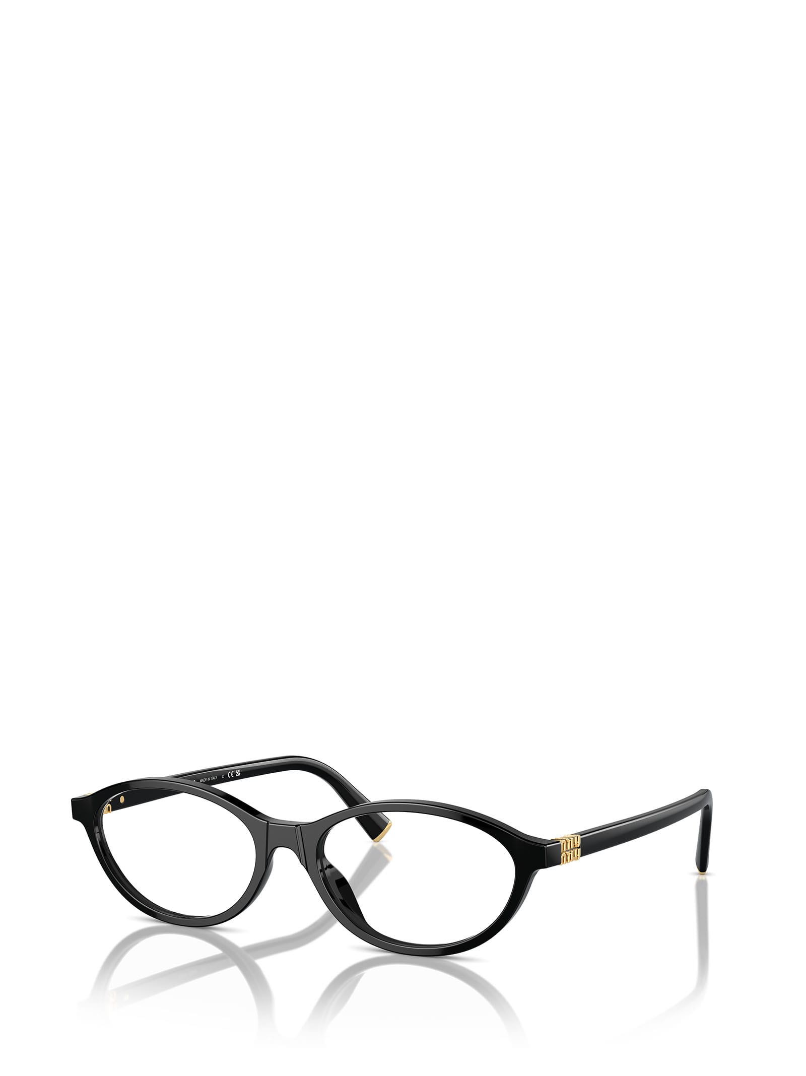 Miu Miu Mu 09xv Black Glasses In 16k1o1