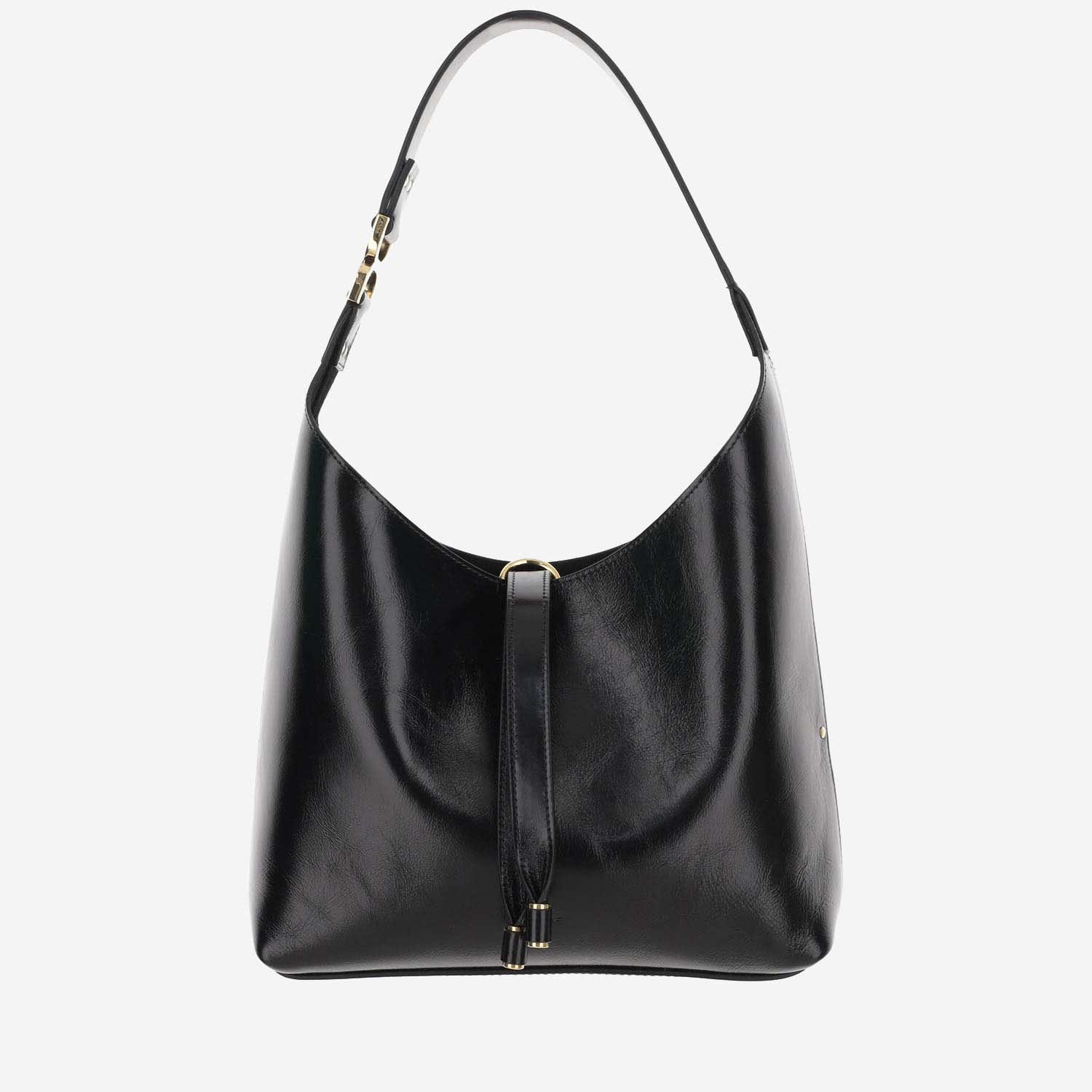 Shop Chloé Marcie Small Leather Hobo Bag In Black