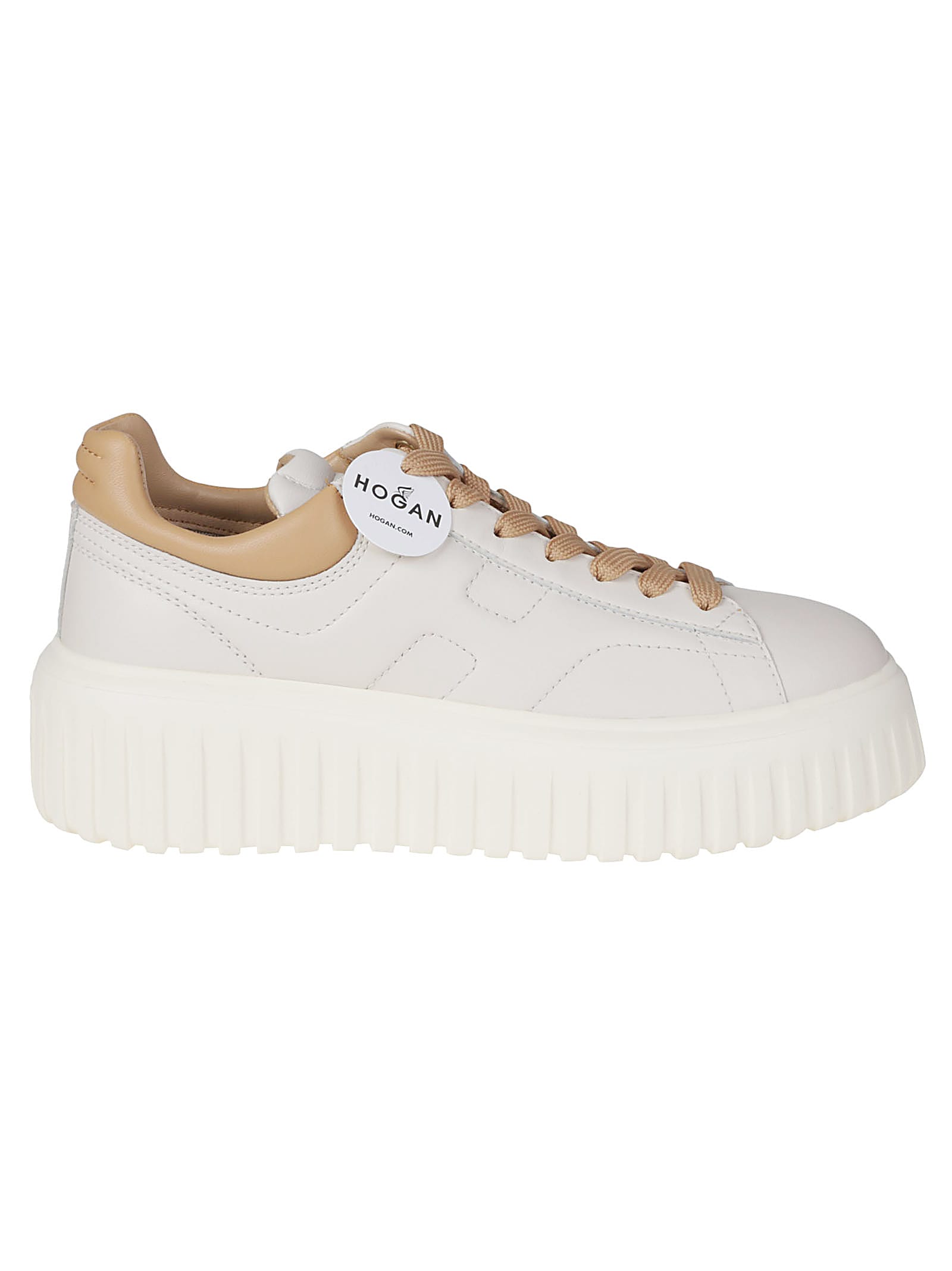 Hogan Sneakers H-stripes In Nappa Bianca Donna In White