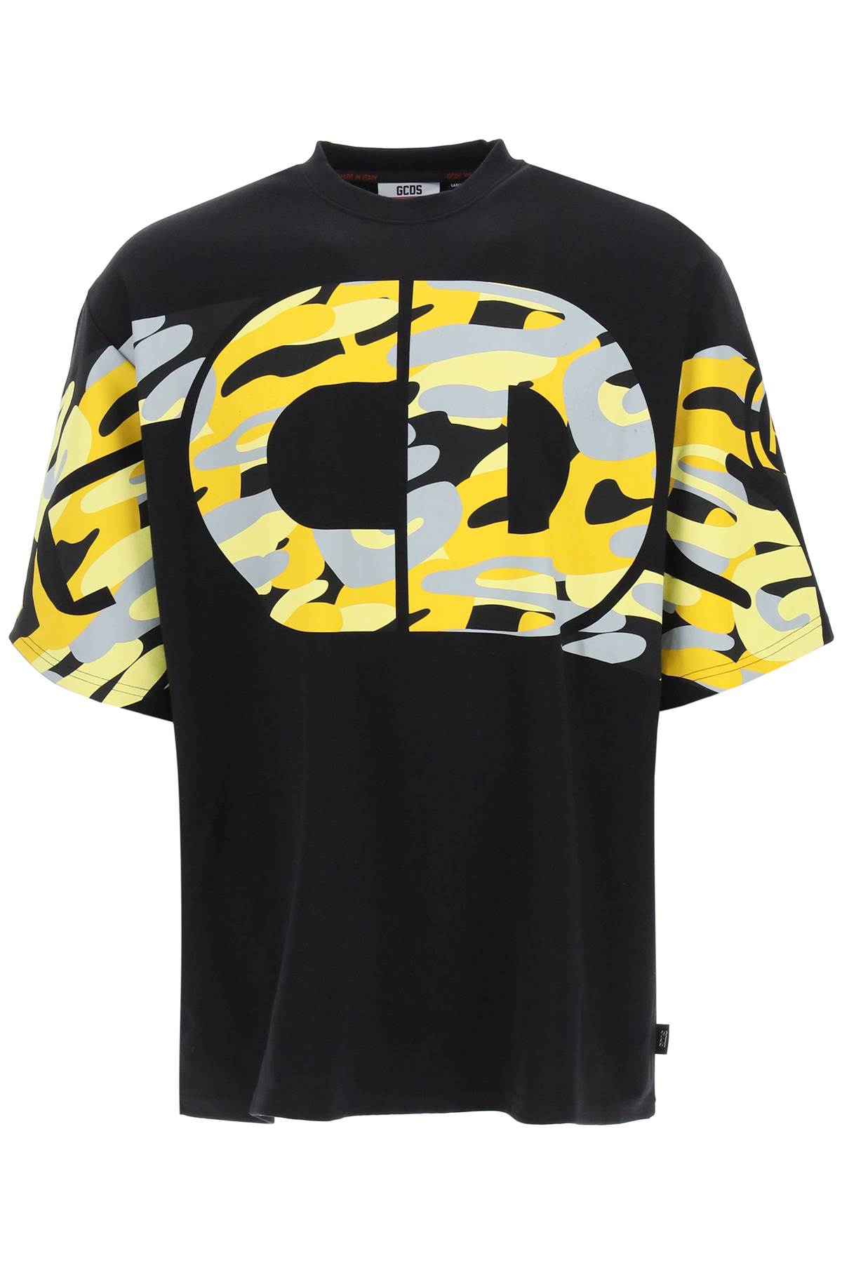 Gcds Macro Round Logo Oversized T-shirt In Black | ModeSens