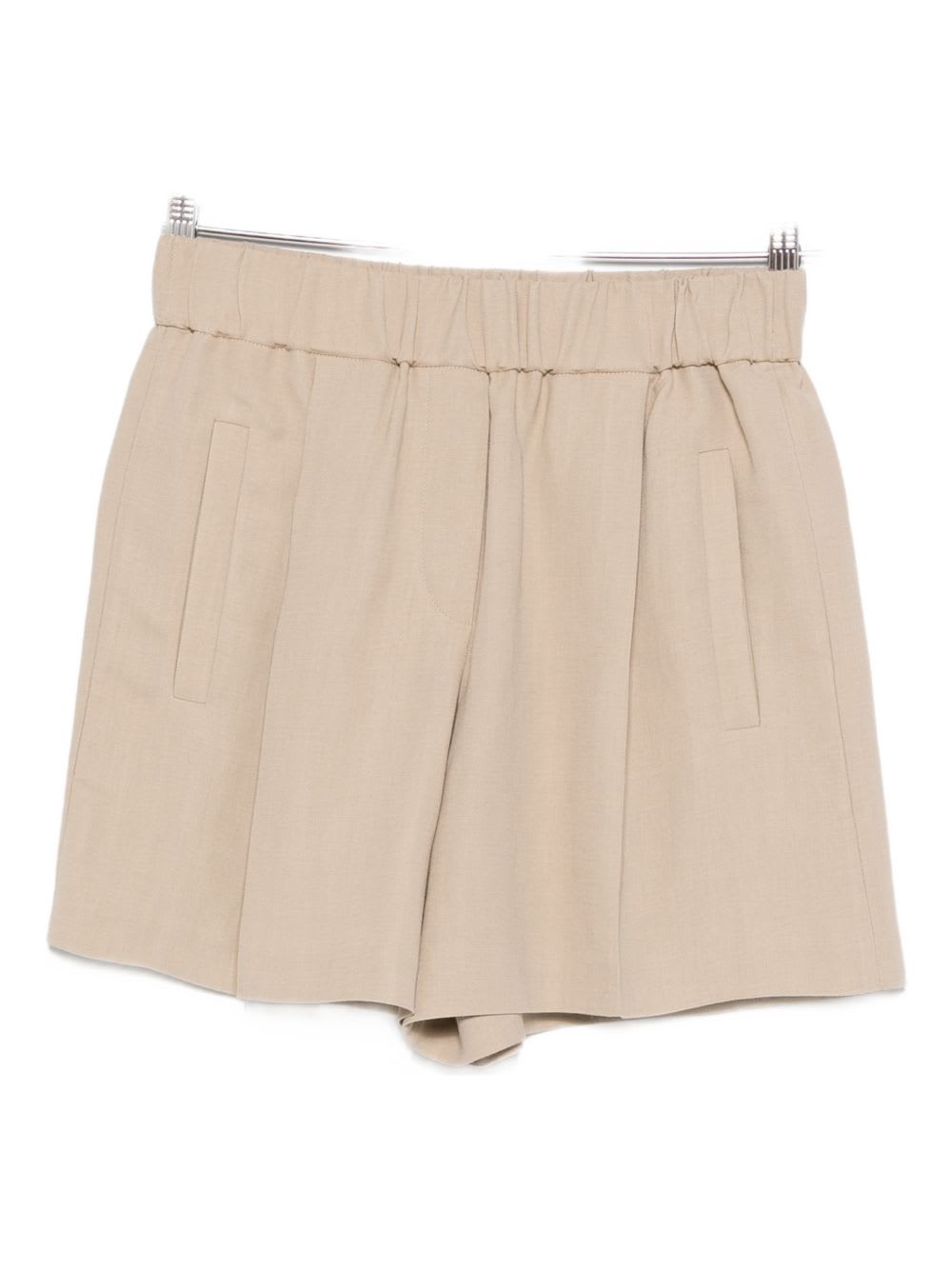 Brunello Cucinelli Linen Blend Shorts In Neutral