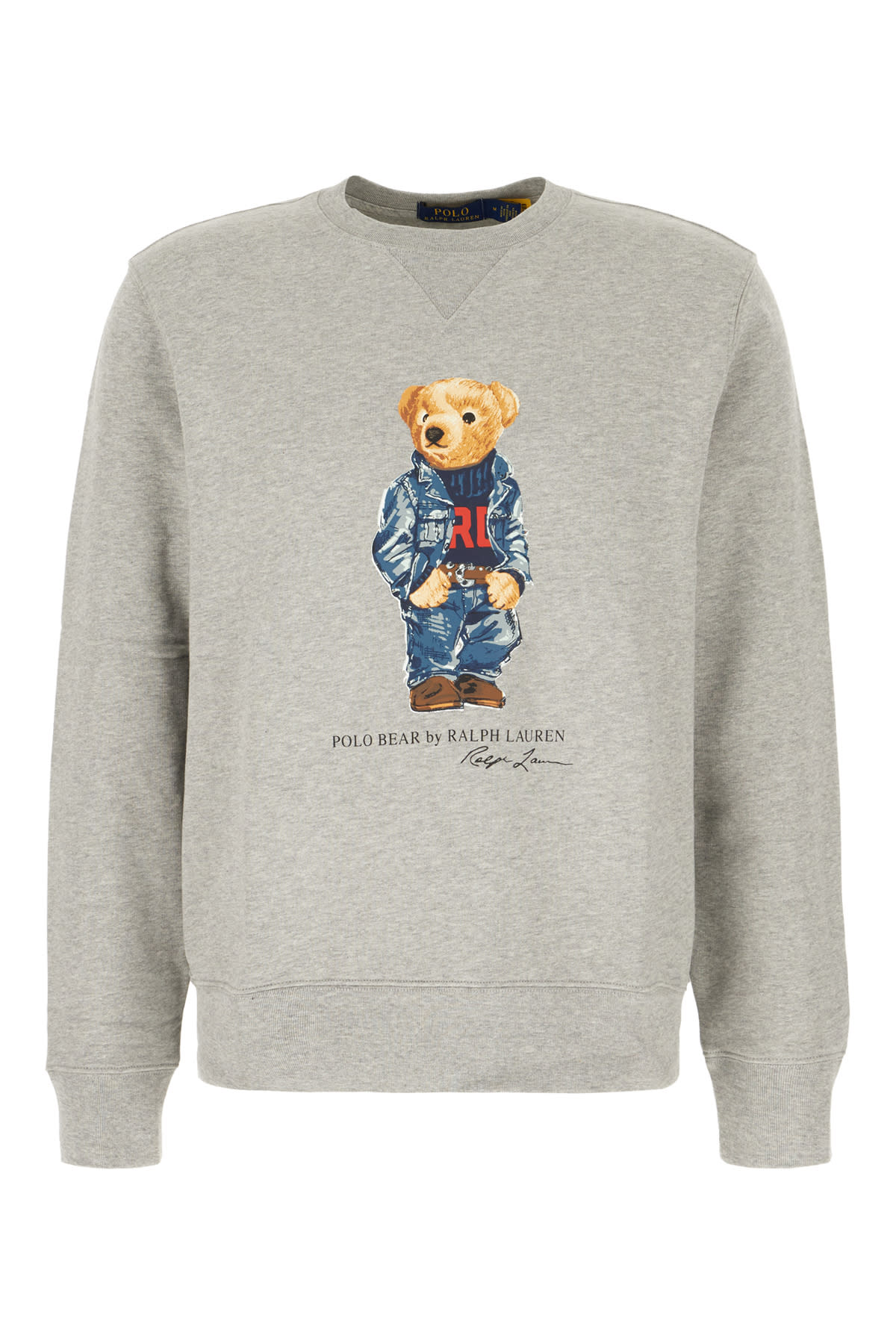 Shop Polo Ralph Lauren Grey Cotton Blend Sweatshirt