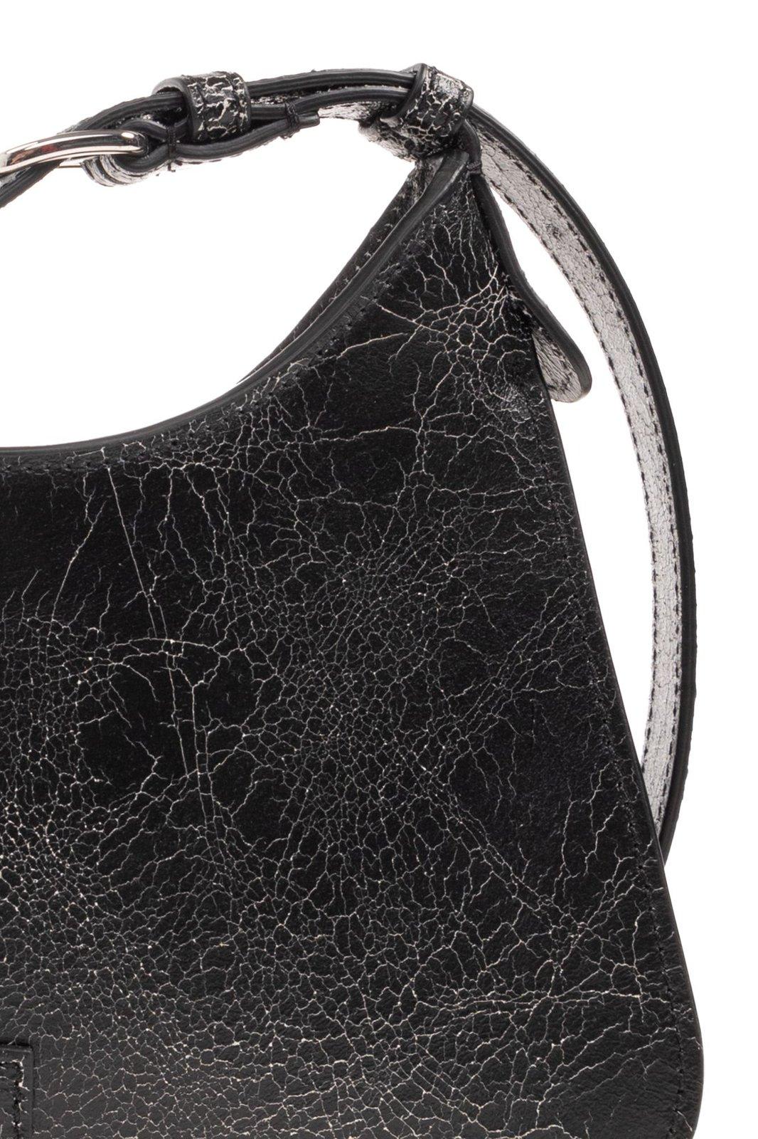 Shop Acne Studios Platt Zip-up Shoulder Bag In Black
