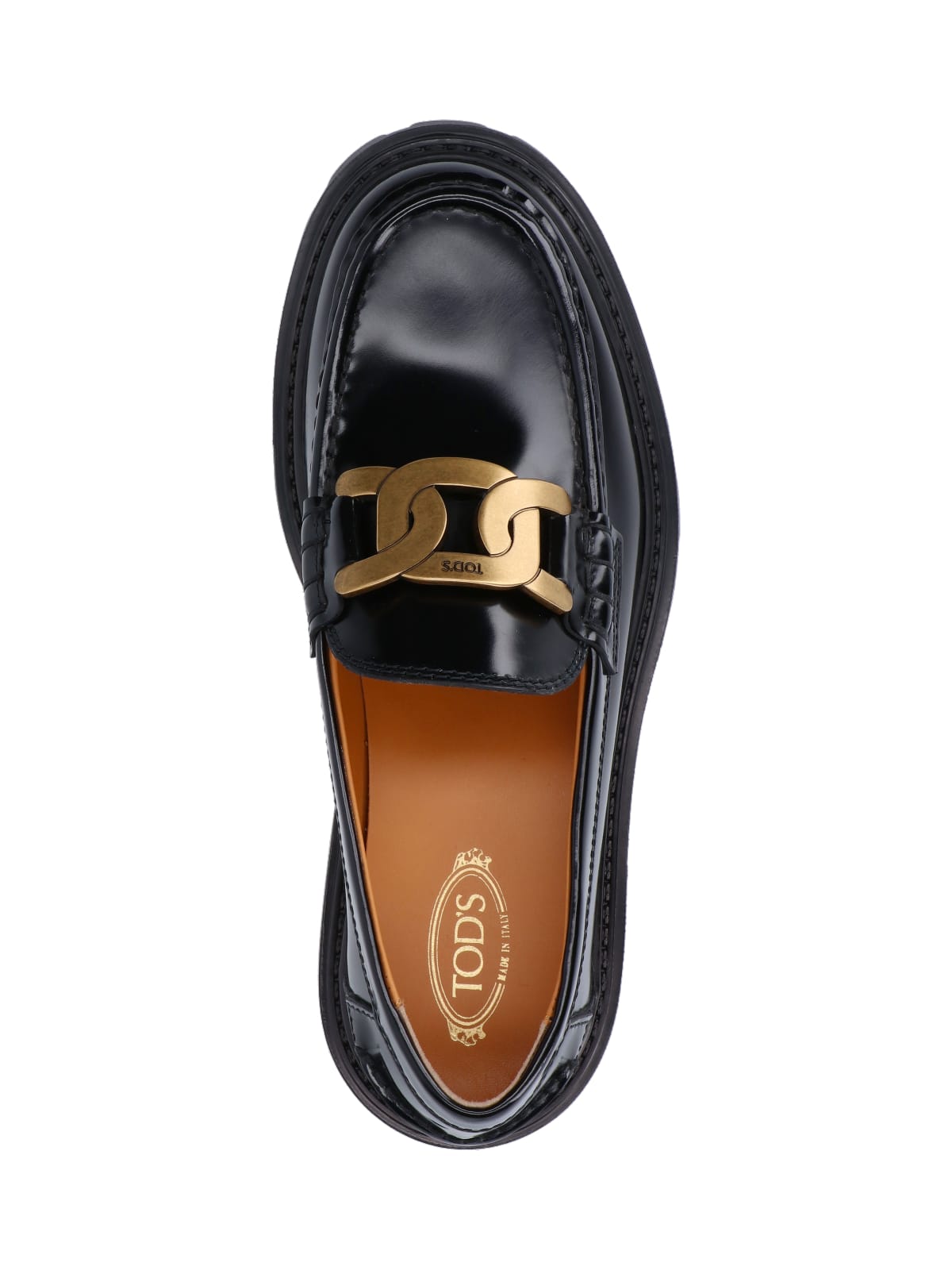 Shop Tod's Kate Loafers In Pelle Nero