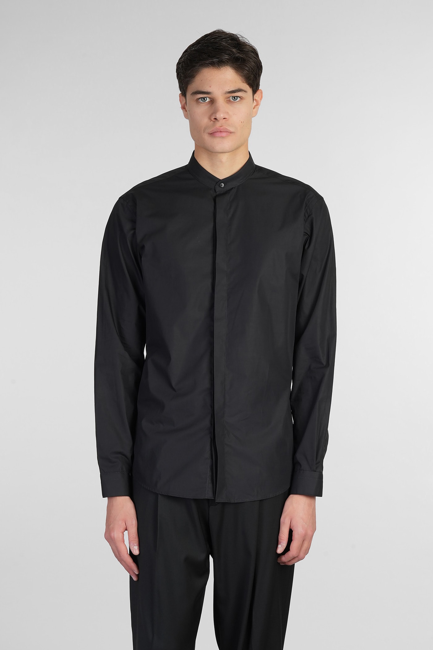 Ives Shirt In Black Cotton