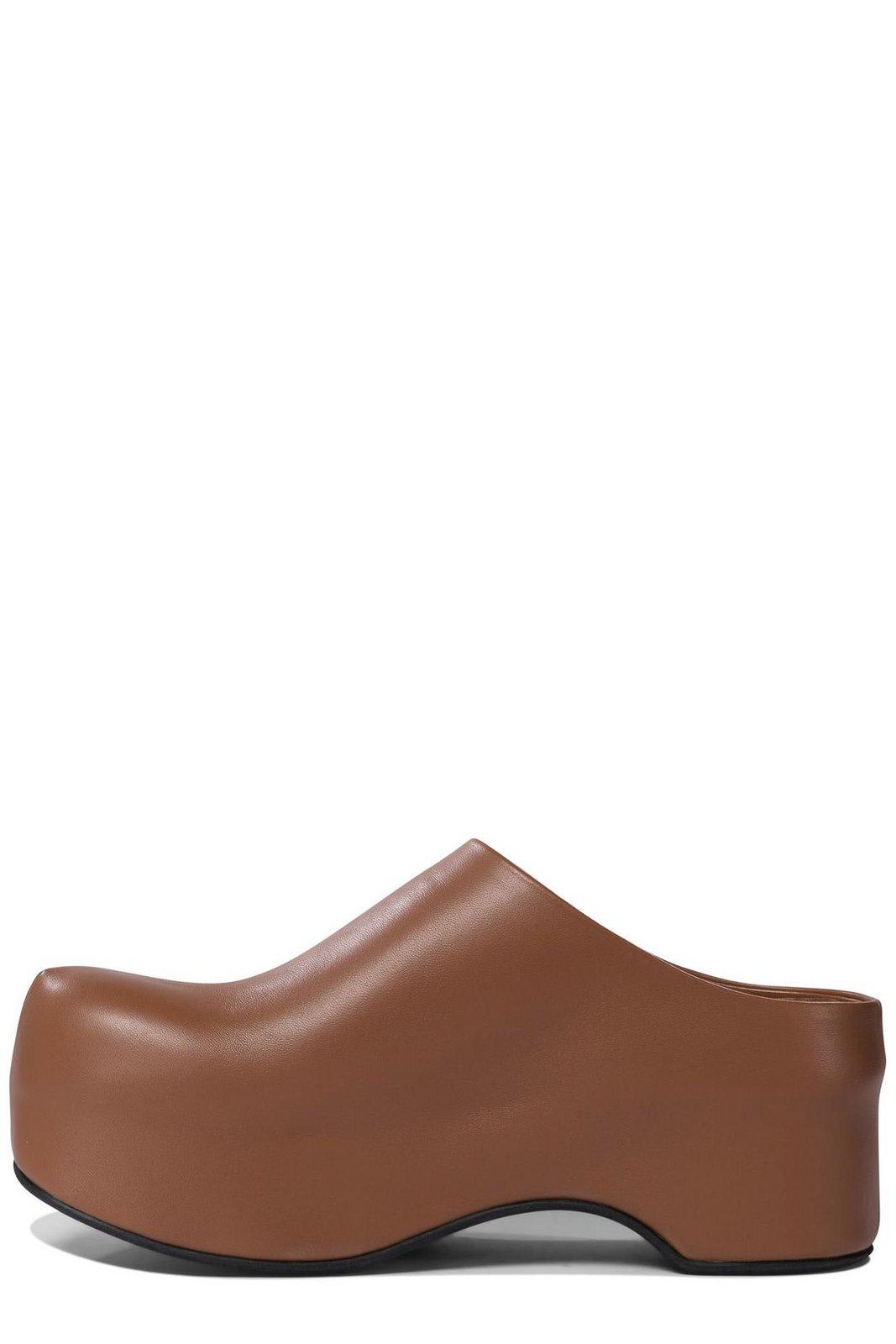 Marni Twin-set Round Neck Sweater Print In Brown