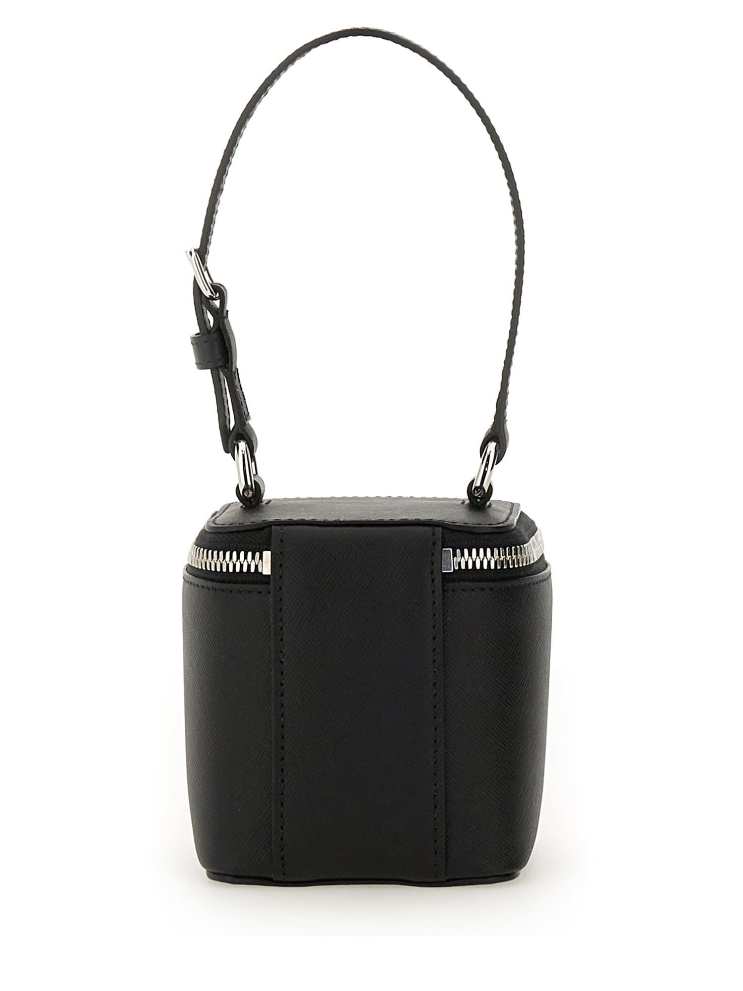 Shop Maison Margiela Mini Box Bag In Black