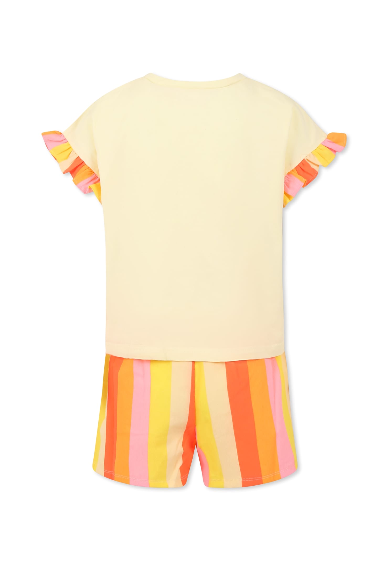 Billieblush Yellow Suit For Girl With Writing In Yellow