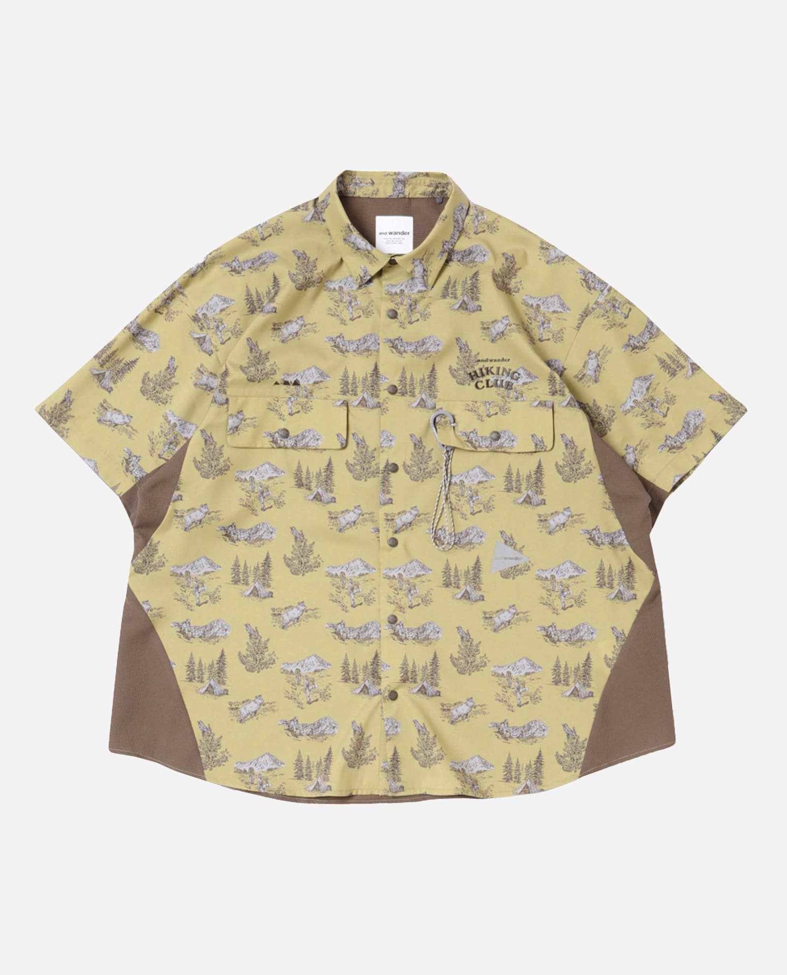 And Wander 193 Hiking Club Tech Shirt In Gray
