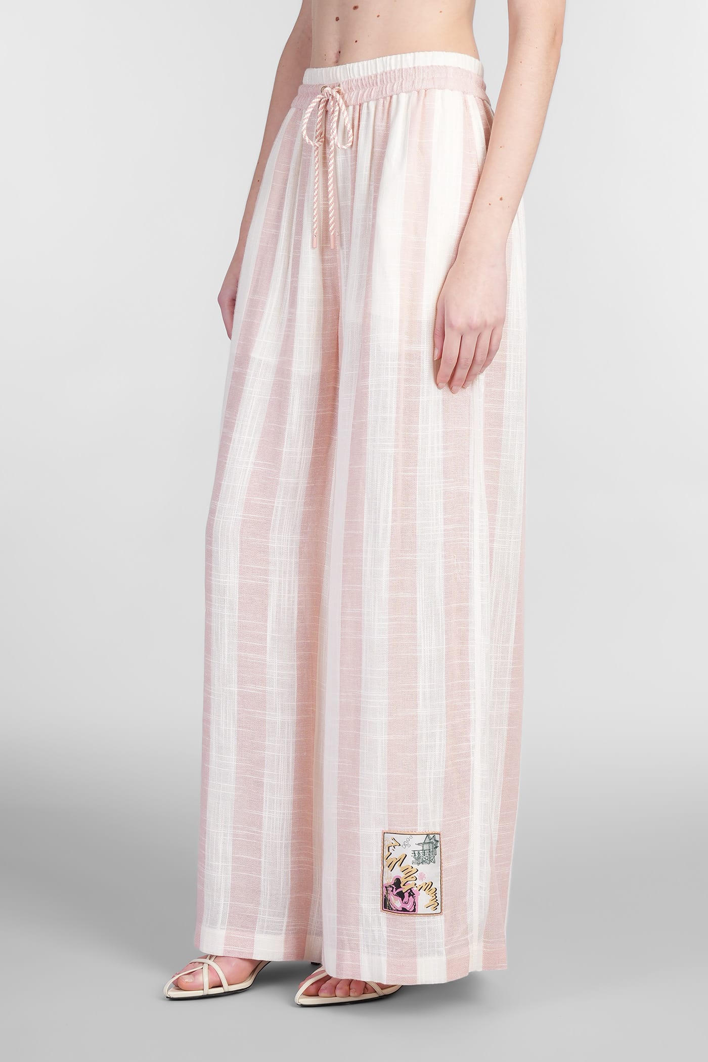 Zimmermann Acacia Wide-leg Pants In Beige