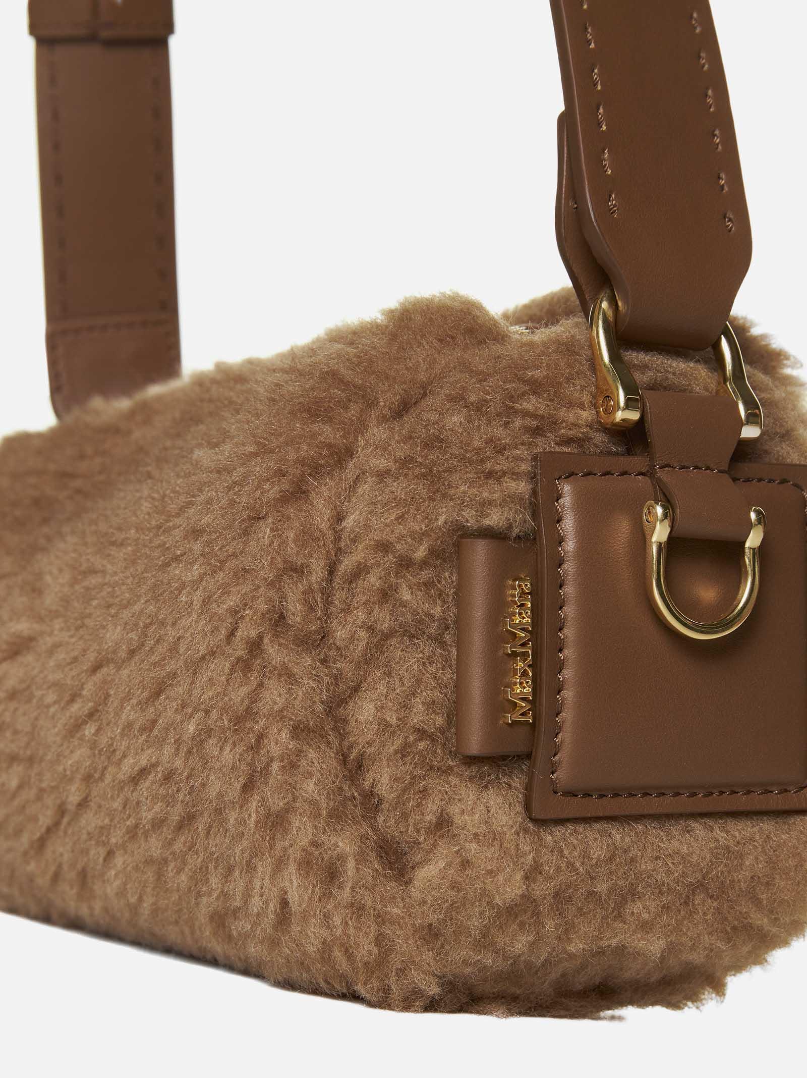 Shop Max Mara Teddyrolls Camel Hair Bag In Beige