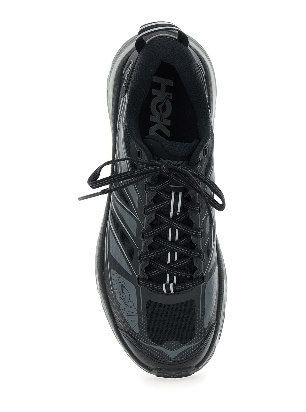 Hoka Mafate Speed 2 Black Low Top Sneakers With Logo Print On The Side In Tech Fabric Unisex In Multi
