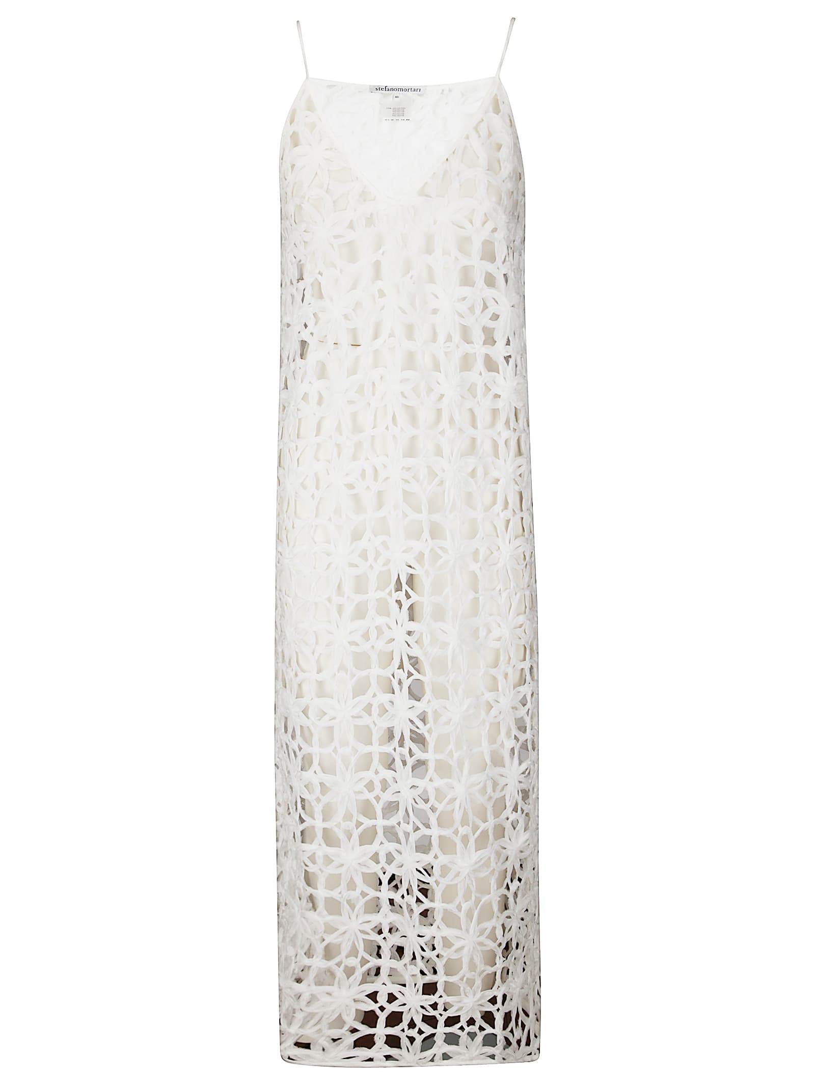 Stefano Mortari Floral Embroidered Top With Net-like Effect