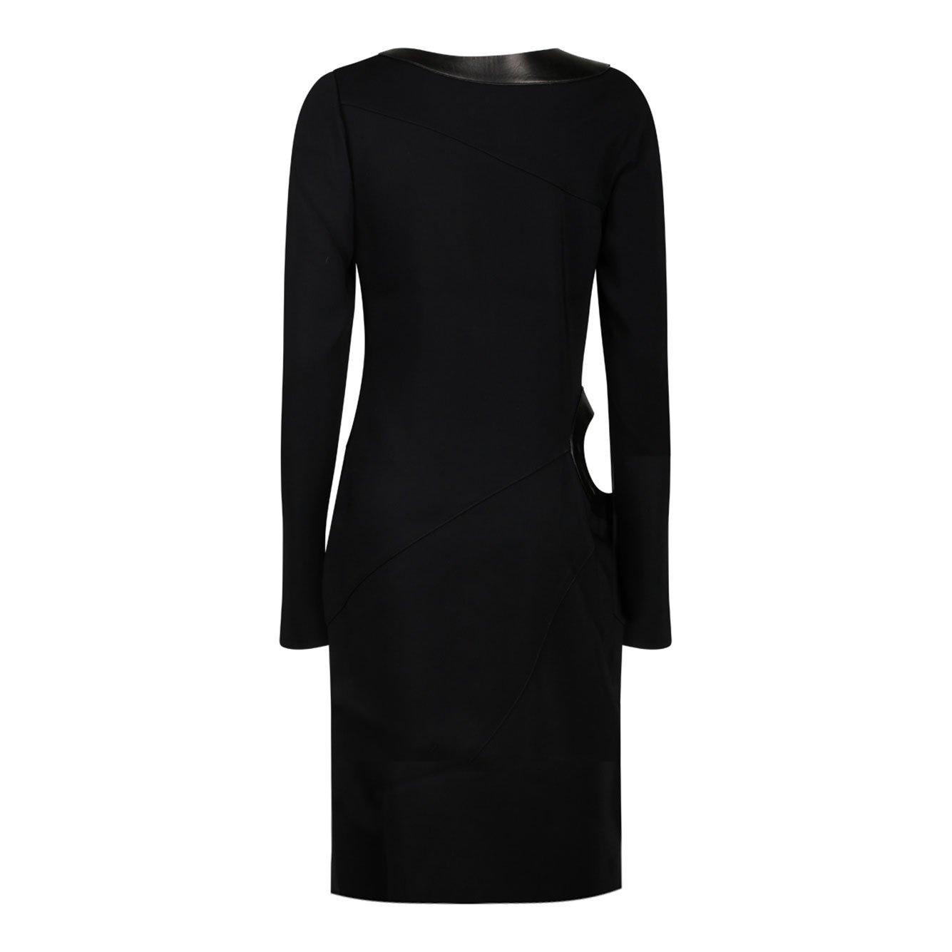 Tom Ford Cut-out Detailed Crewneck Mini Dress In Black