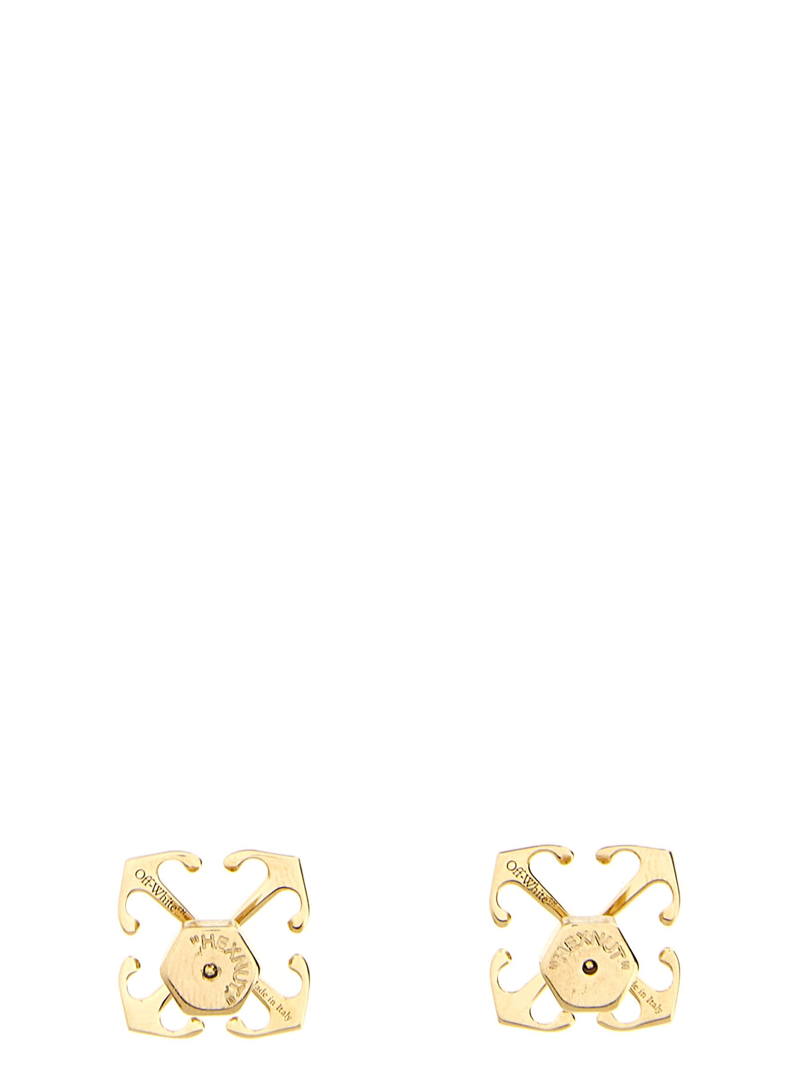 Off-white Mini Arrow Earrings In Gold