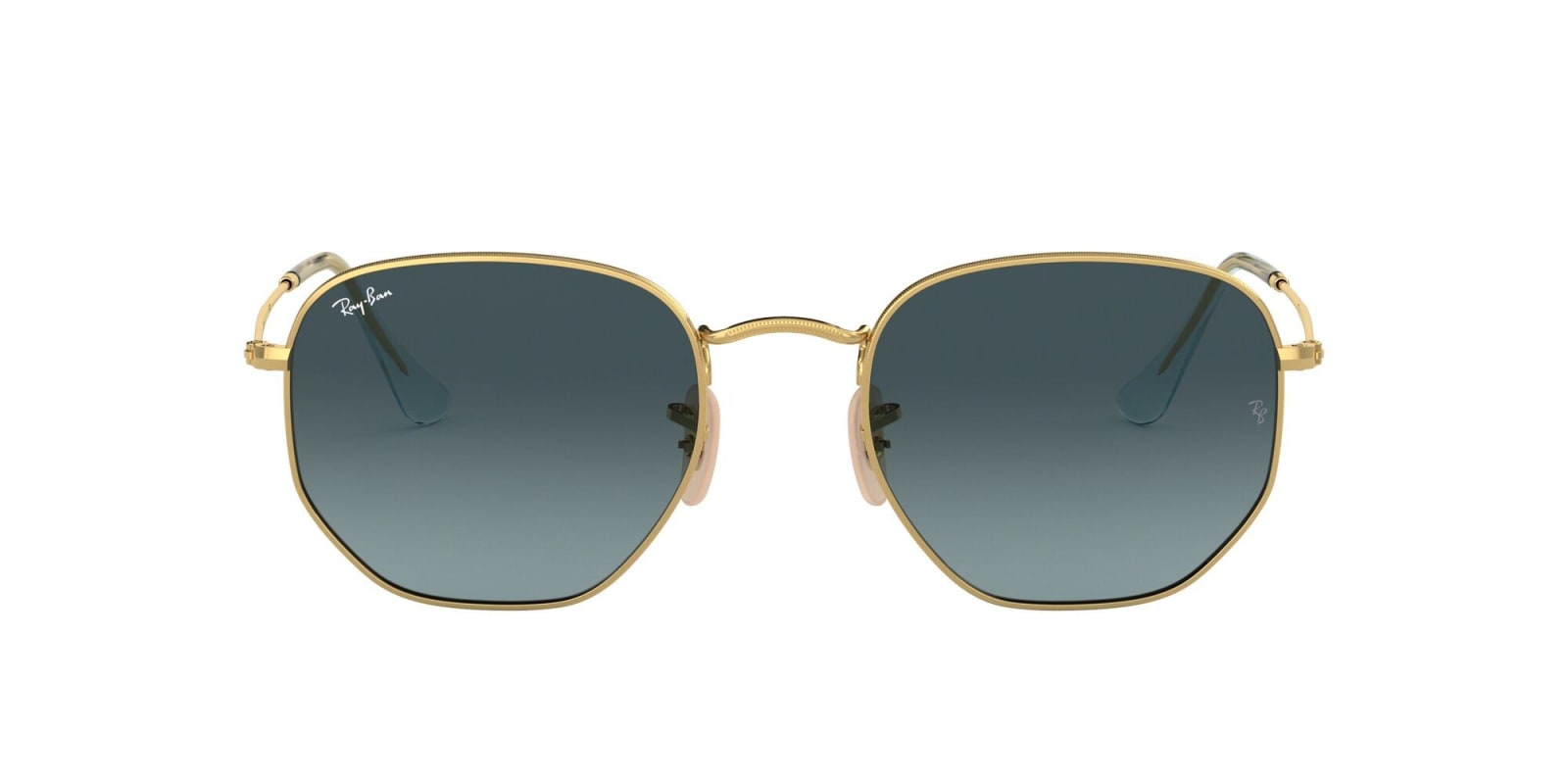 Shop Ray Ban Sunglasses In Oro/blu Sfumato