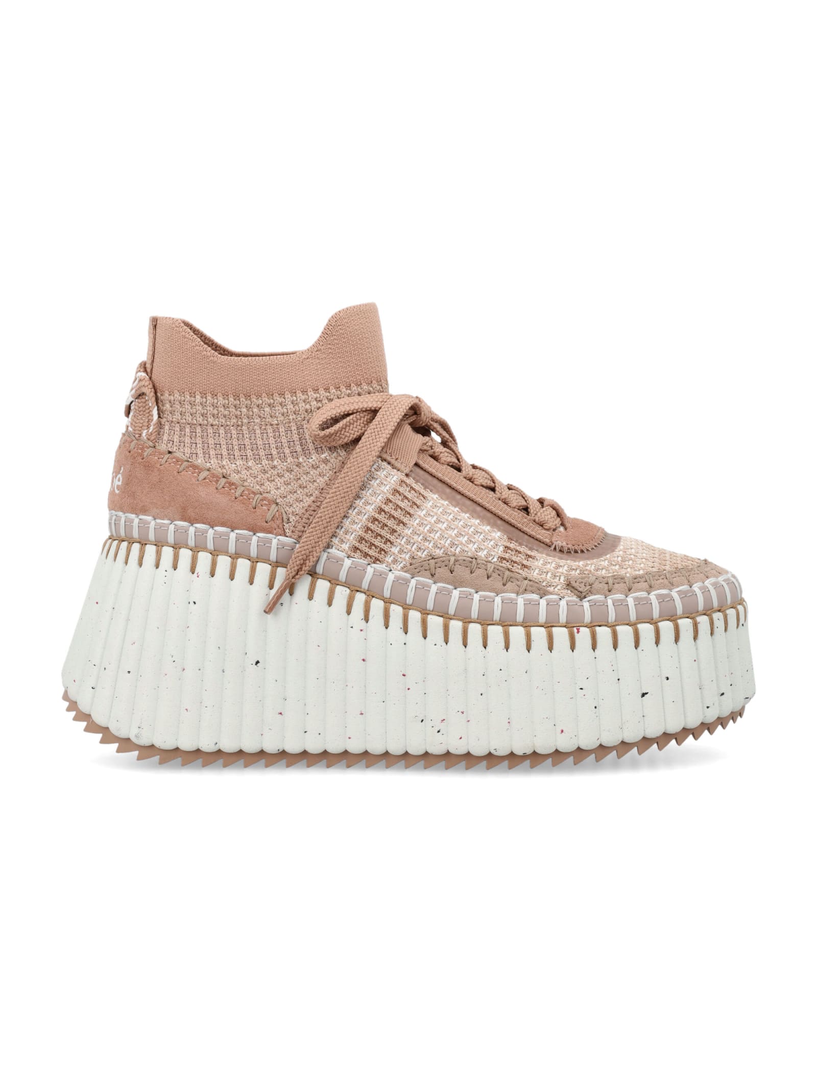 Shop Chloé Nama Wedge Sneaker In Rose