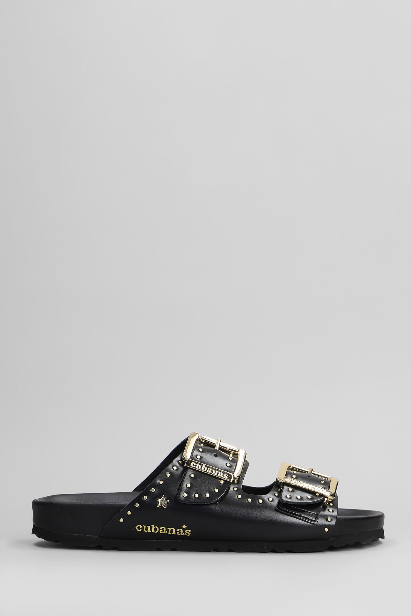 Amalia Flats In Black Leather