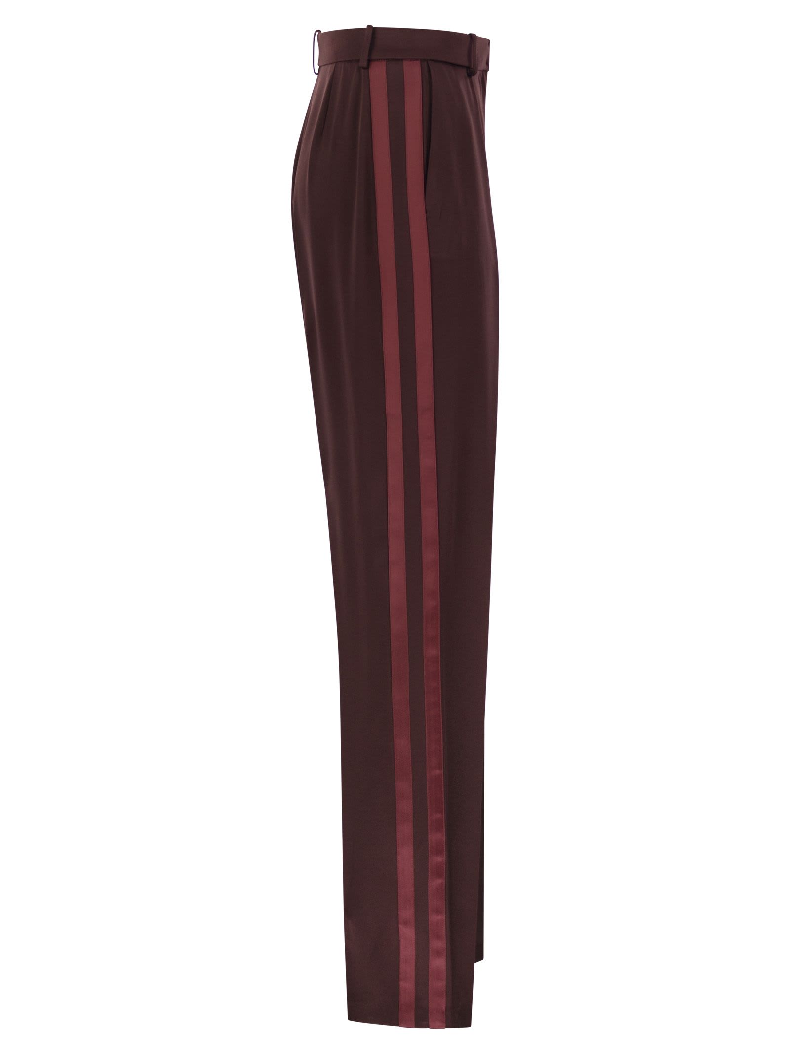 Elisabetta Franchi Pants Woman Color Burgundy In Bordeaux