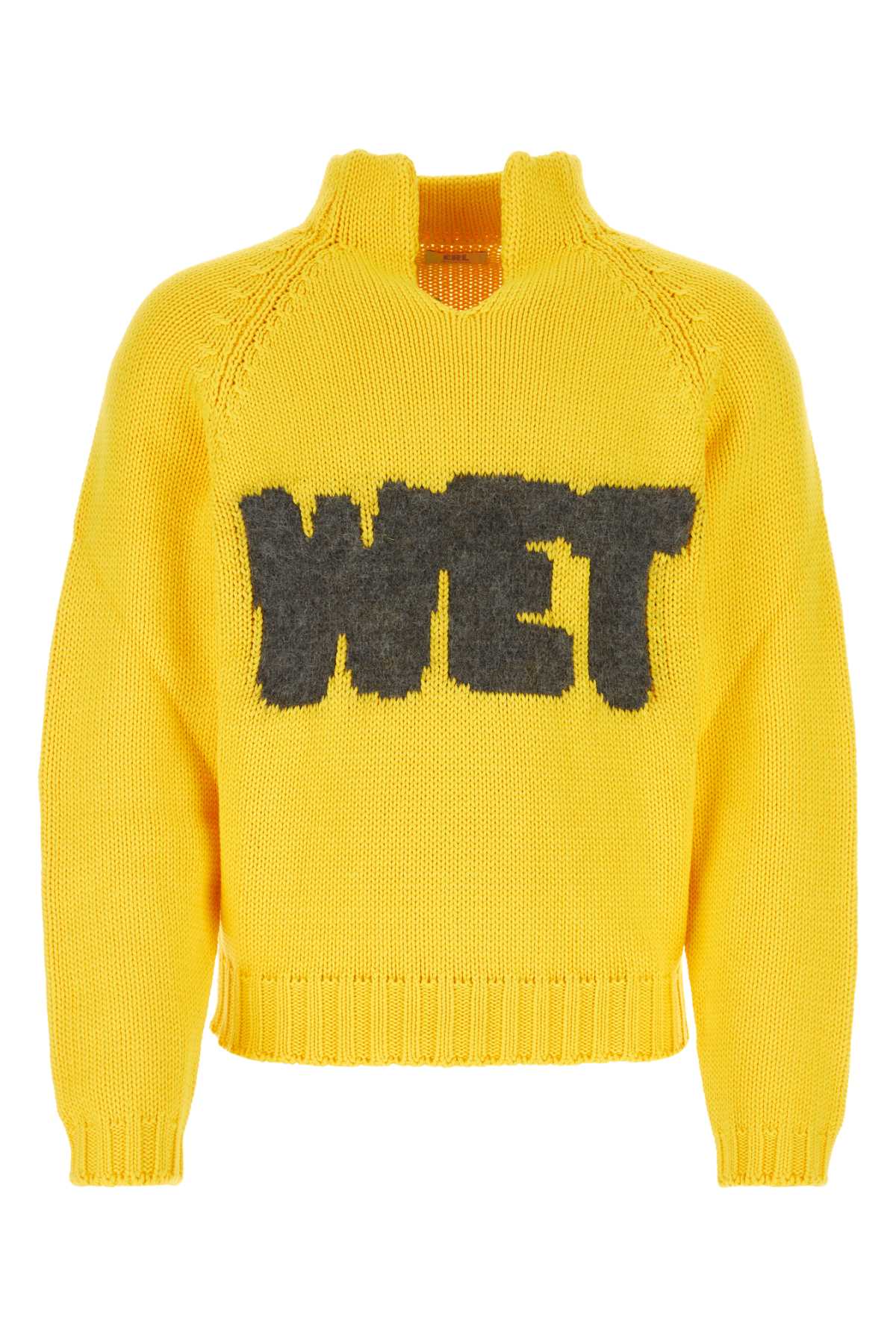 Yellow Cotton Blend Sweater