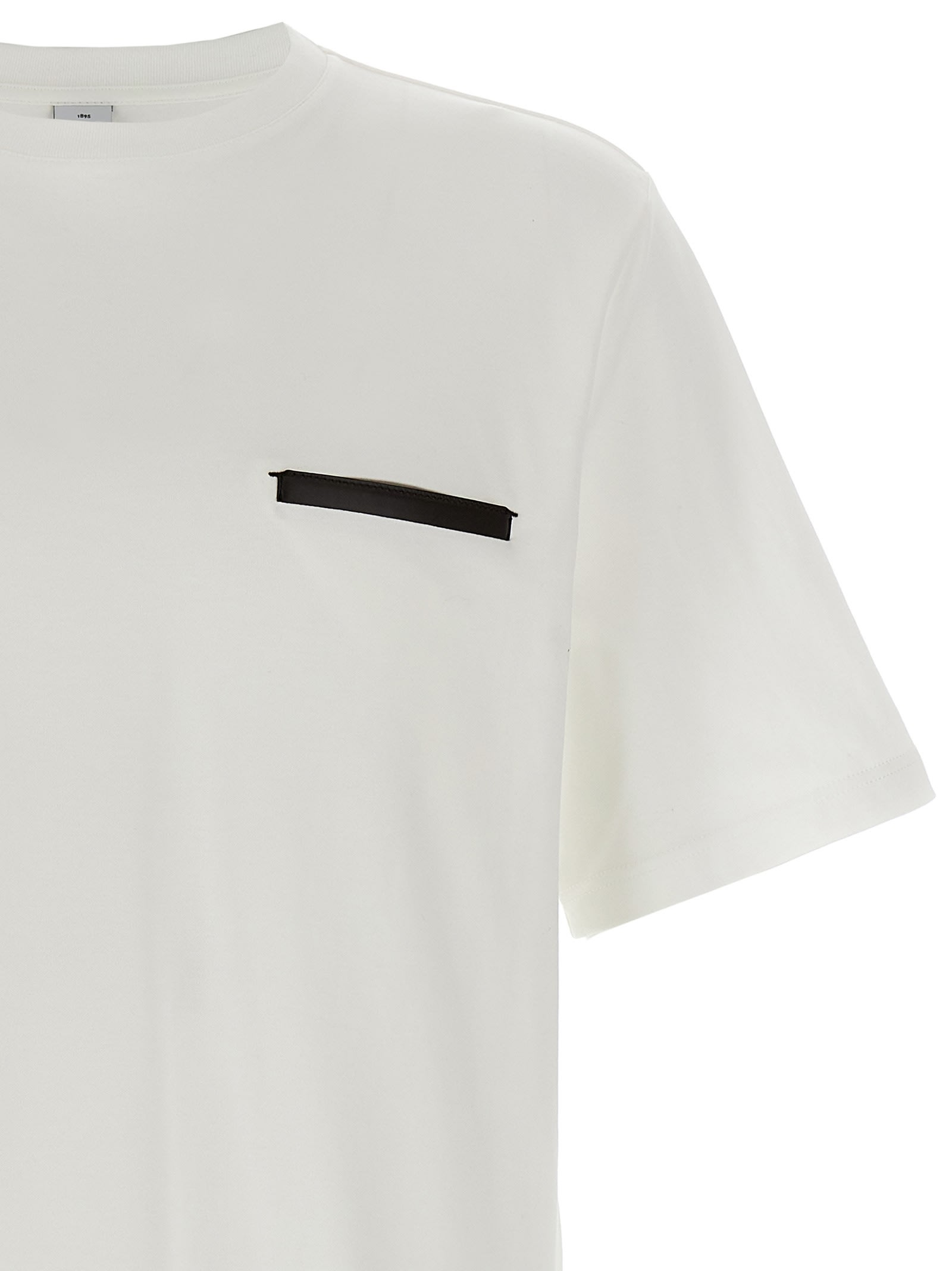 Berluti Leather-trim Crewneck T-shirt In White