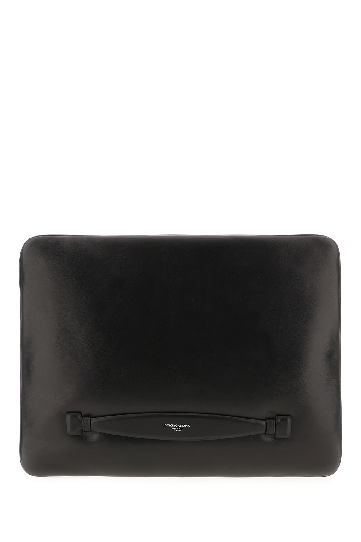 Dolce & Gabbana Logo Printed Clutch Bag In Nero