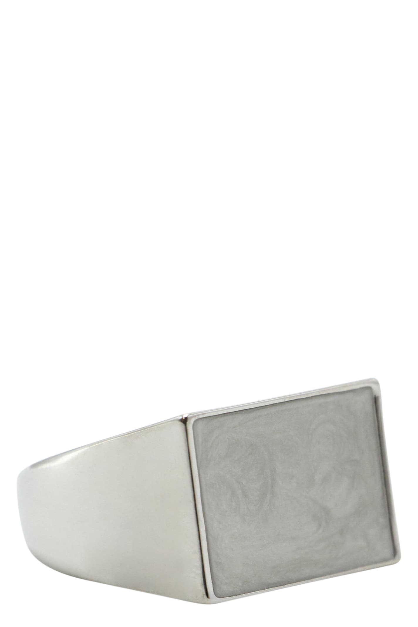 Shop Dries Van Noten Square Ring In Silver